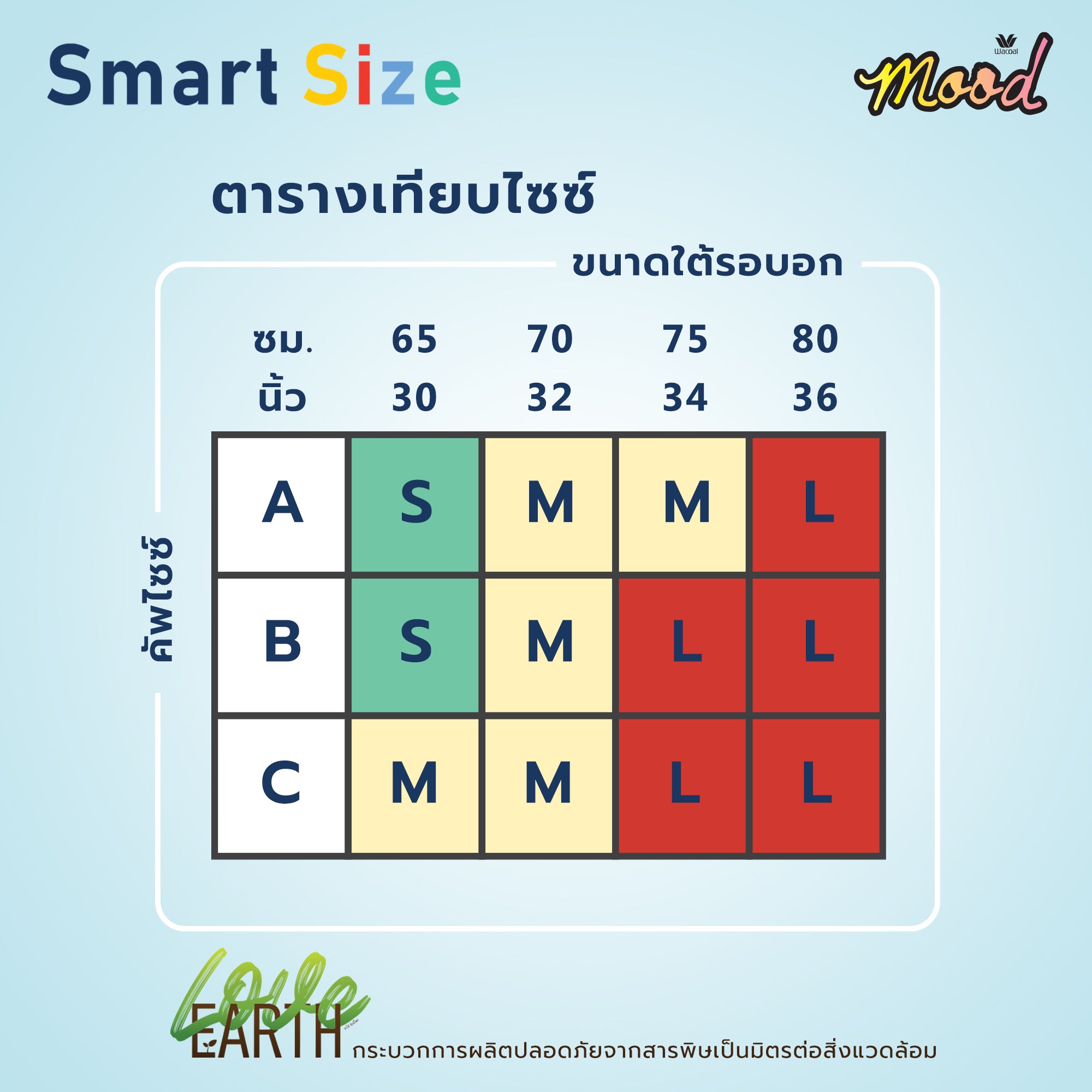Wacoal ชุดชั้นเนียน บราไร้โครง Smart Size ฟองน้ำบาง รุ่น MM1Y03 สีดำ (BL)