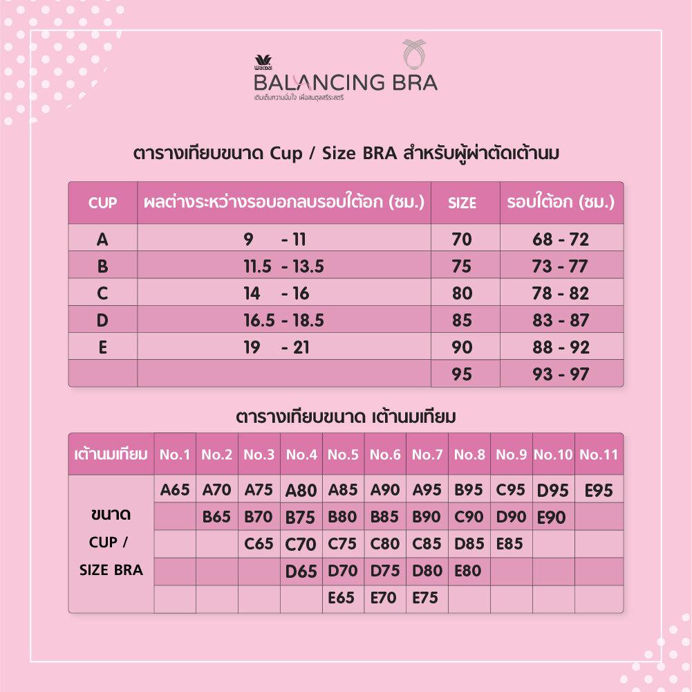 Wacoal Balancing Bra บราสำหรับใส่เต้านมเทียม รุ่น WXB515 สีเทา (GY)