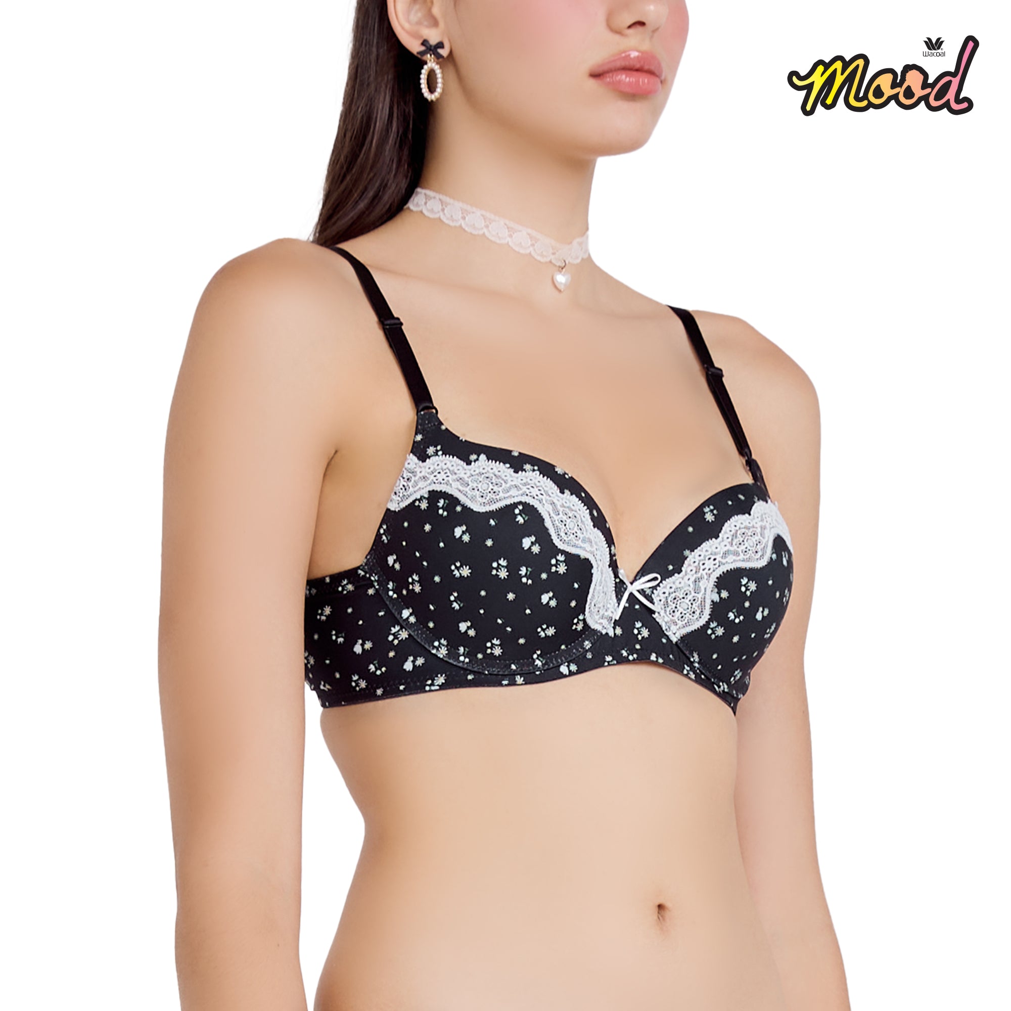 Wacoal Mood ชุดชั้นในวัยรุ่น บรามีโครง รุ่น MM1H42 สีดำ (BL)