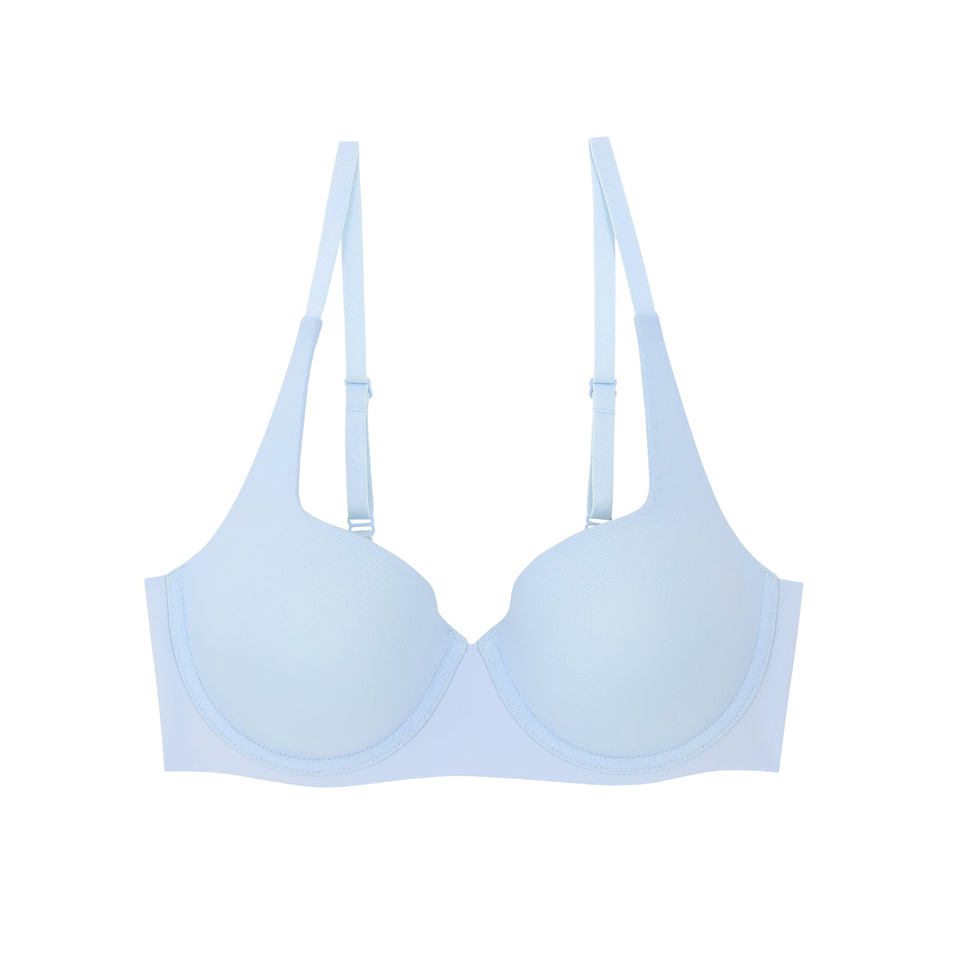 Wacoal ชุดชั้นเนียน บรามีโครง เนียนเรียบ ฟองน้ำบาง รุ่น MM1H43 สีฟ้า (SX)