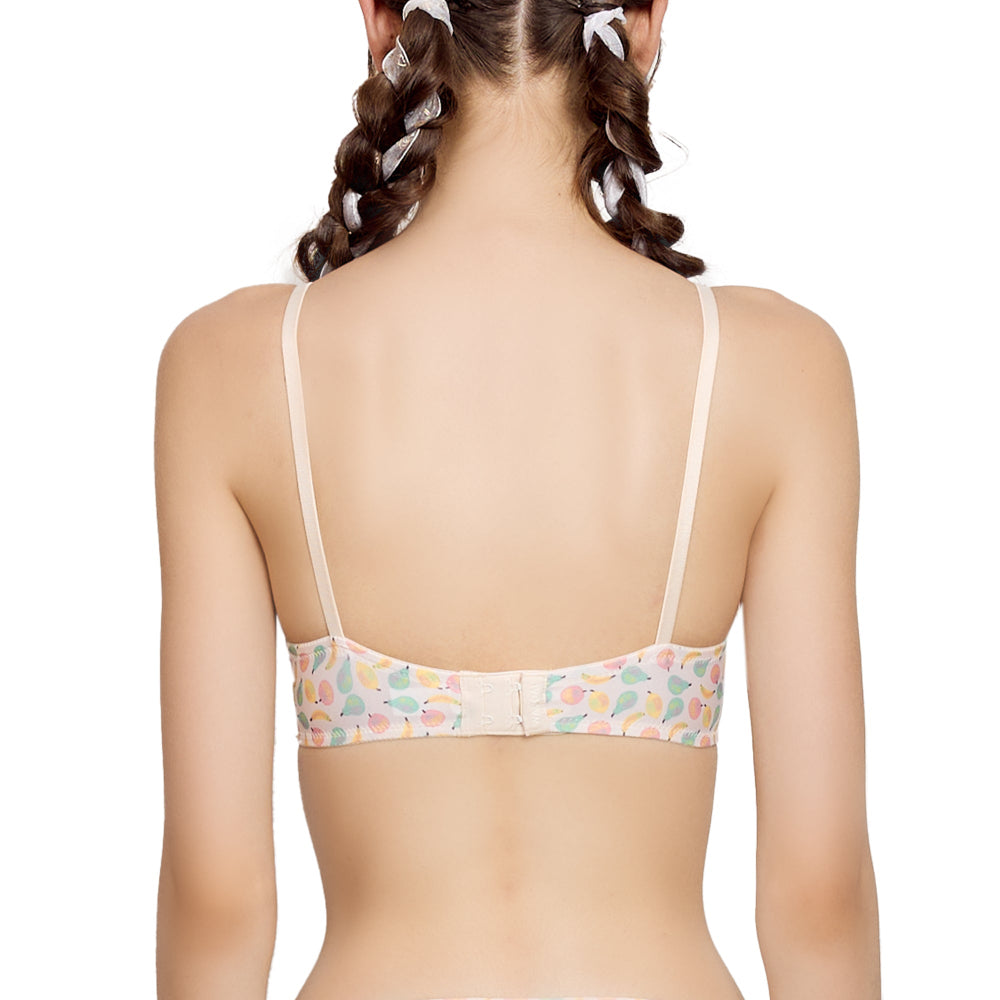 Wacoal Mood Summer Smoothie Bra บรามีโครง พิมพ์ลาย รุ่น MM1H47 สีเหลืองไข่ไก่ (CB)