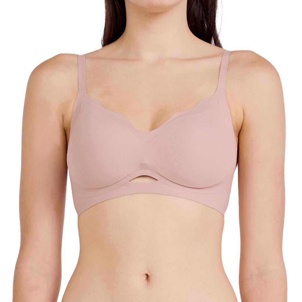 Wacoal ชุดชั้นเนียน บราไร้โครง Smart Size ฟองน้ำบาง รุ่น MM1Y03 สีชมพูอ่อน (PN)