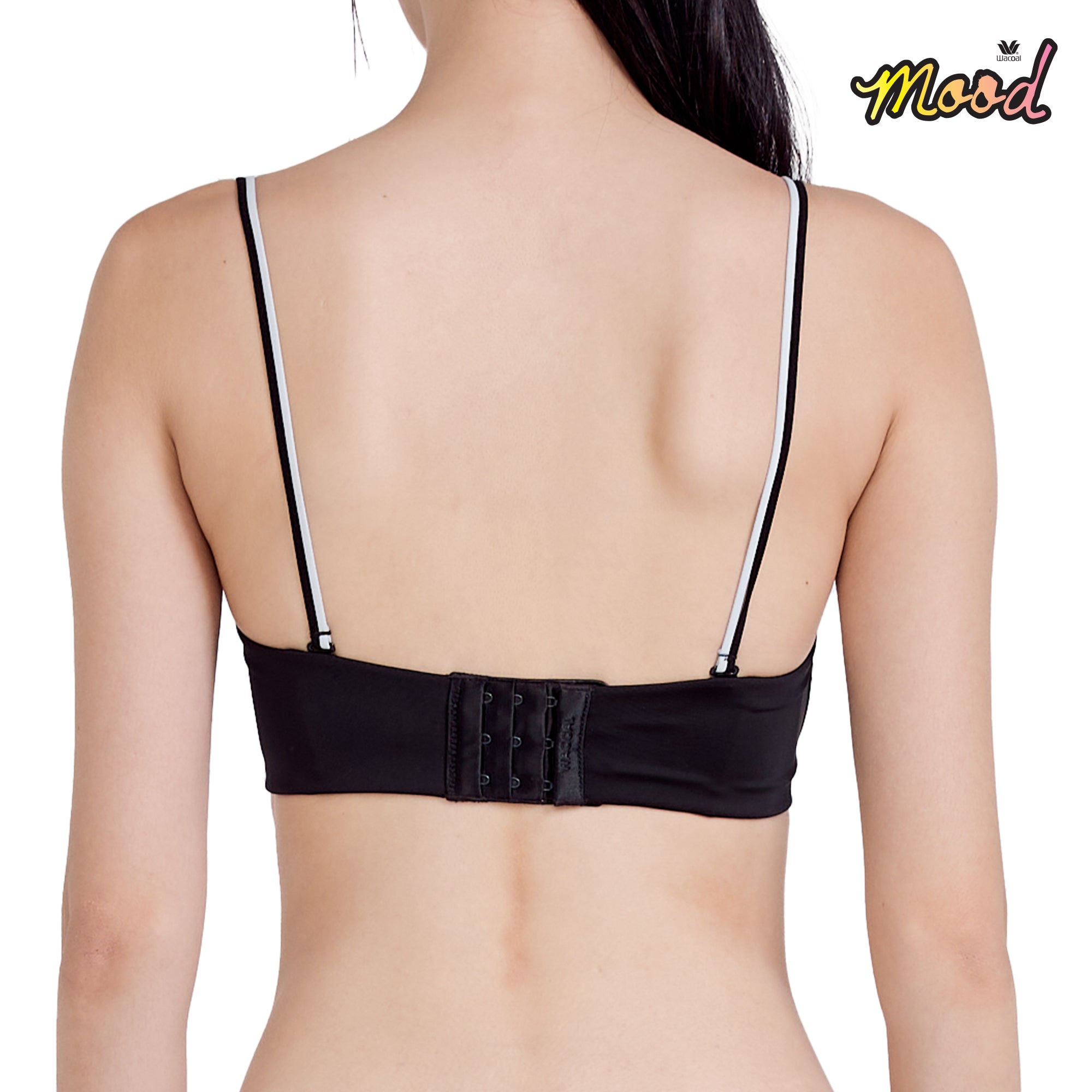Wacoal Mood Buddy bra Smart Size ชุดชั้นในวัยรุ่น รุ่น MM1Y08 (กางเกงในเข้าคู่ รุ่น MUMY05) สีดำ (BL)