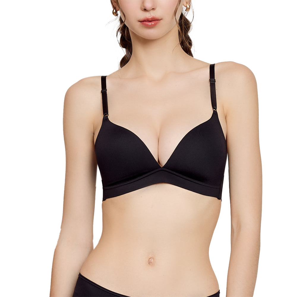 Wacoal Mood Summer Smoothie Bra ชุดชั้นในวัยรุ่น บราไร้โครง รุ่น MM1Y10 สีดำ (BL)