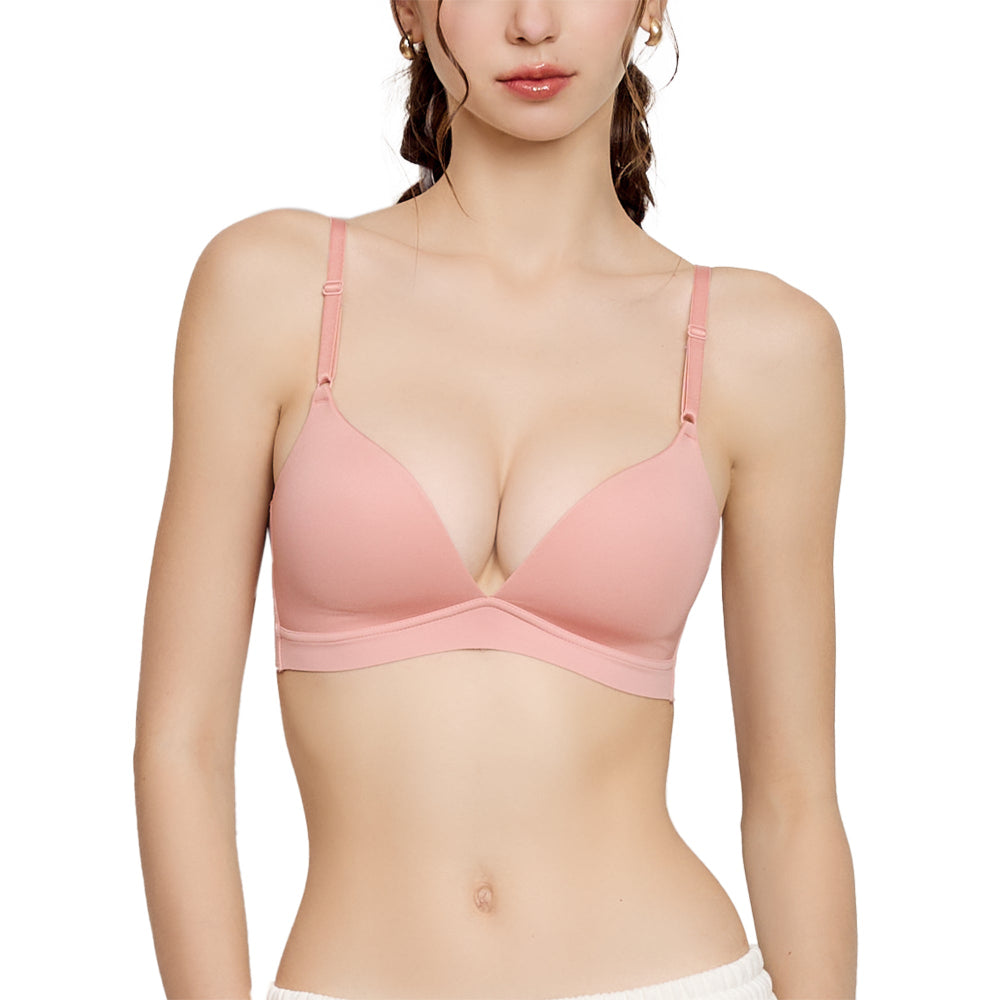 Wacoal Mood Summer Smoothie Bra ชุดชั้นในวัยรุ่น บราไร้โครง รุ่น MM1Y10 สีส้มอมชมพู (SP)