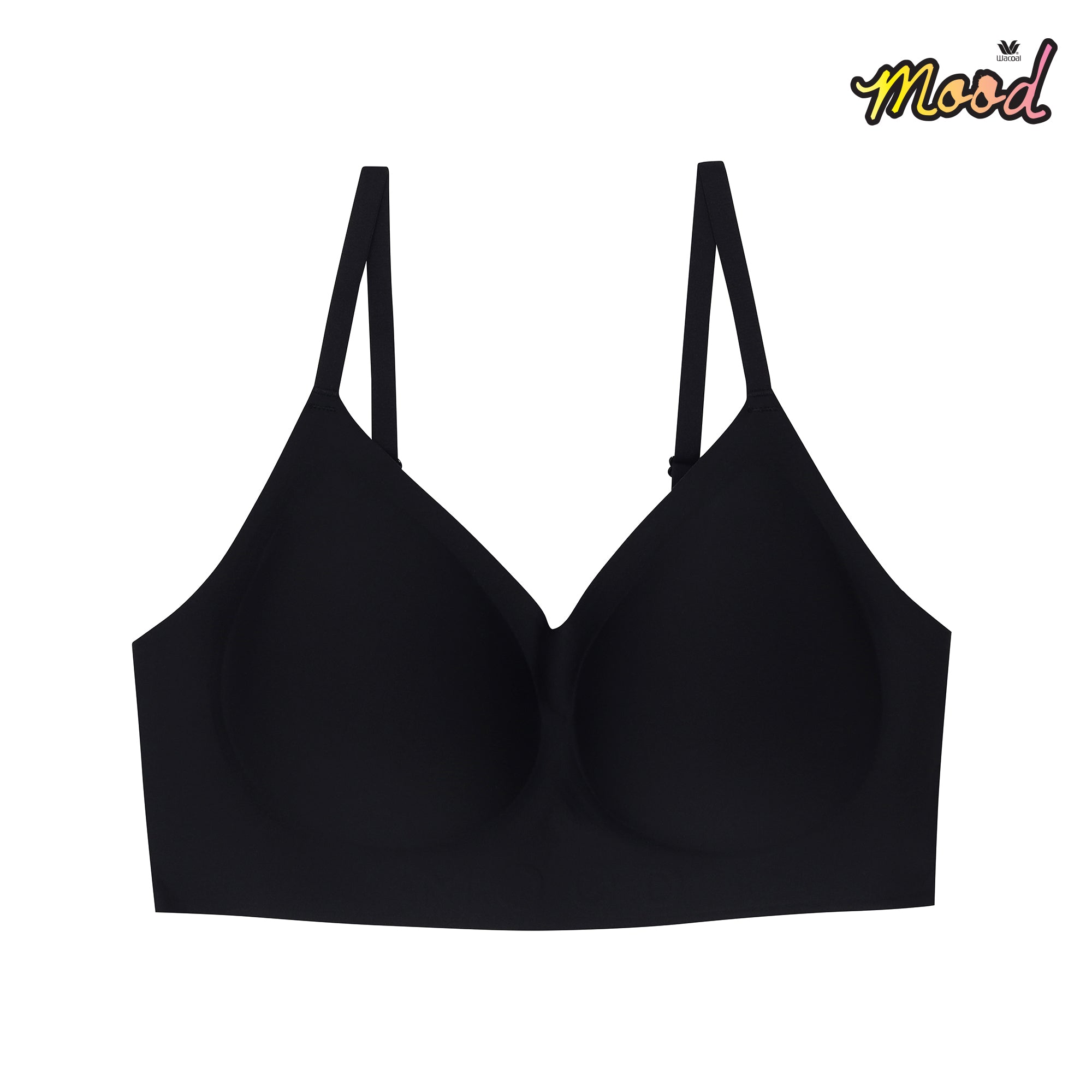 Wacoal Mood ชุดชั้นเนียน บราไร้โครง รุ่น MM1Y18 สีดำ (BL)