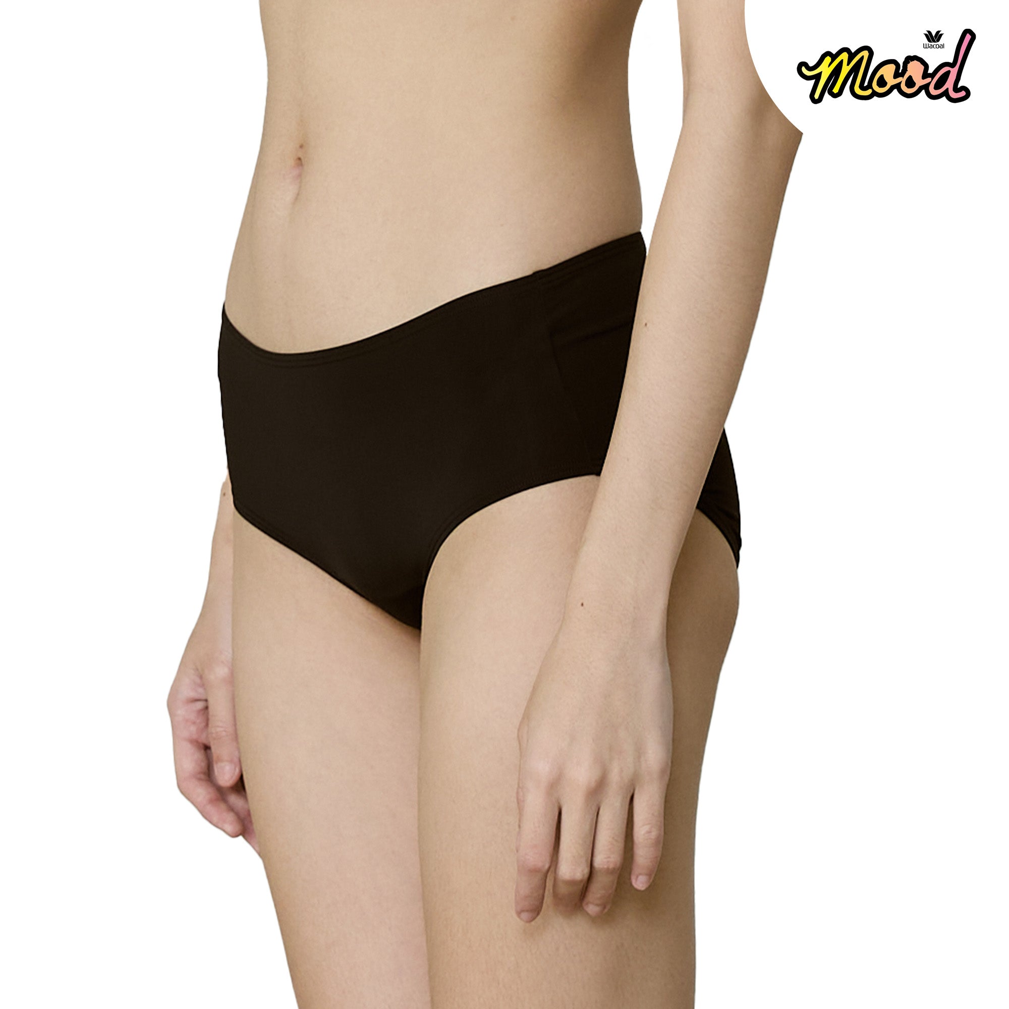 Wacoal Mood Smart Size ชุดชั้นในวัยรุ่น บราไร้โครง รุ่น MM1X84 เข้าคู่ (MUMX84) สีดำ (BL)