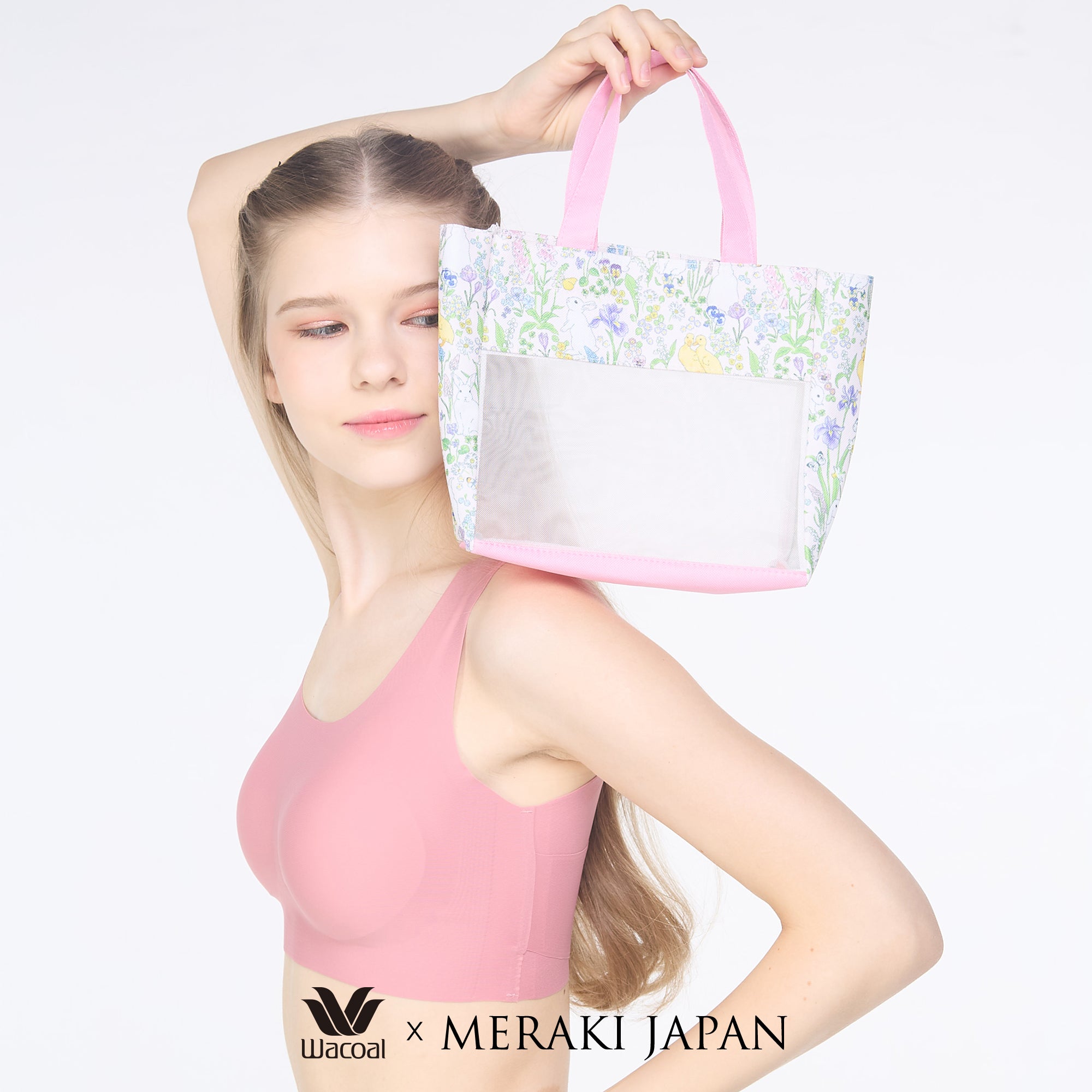Wacoal x Meraki Japan Handbag กระเป๋าถือ รุ่น WW160400PI PI (สีชมพู)