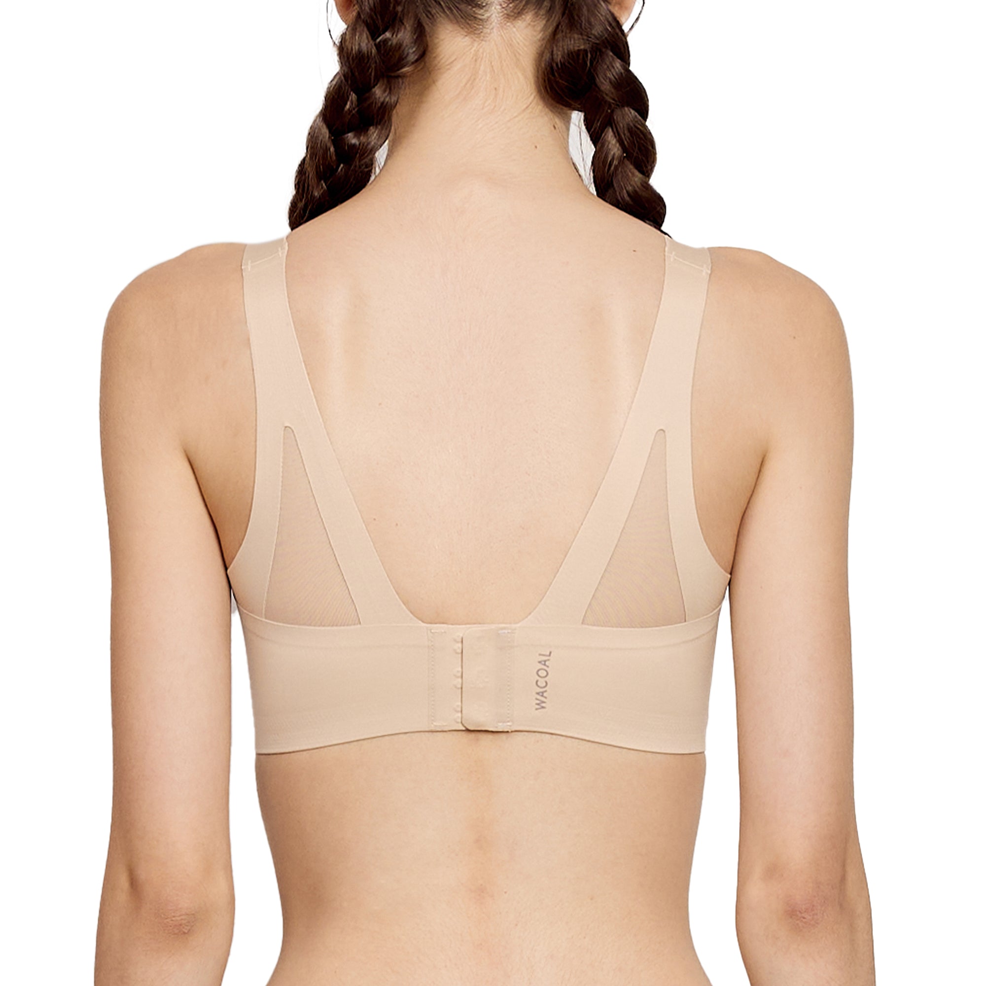 Wacoal ชุดชั้นเนียน บราไร้โครง Smart Size ฟองน้ำบาง เซท 2 ชิ้น รุ่น WB3Y34/WB3234 สีเบจ-เขียว (BG)