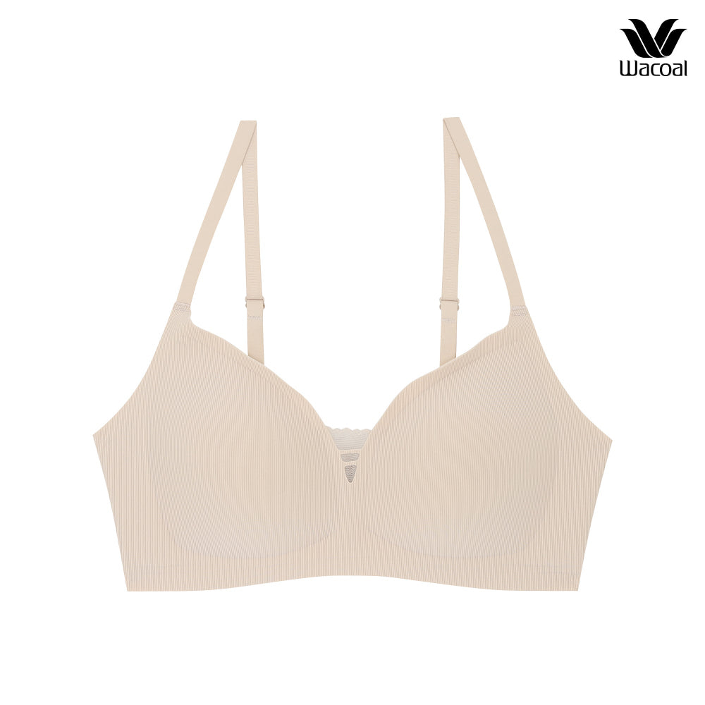 Wacoal บราไร้โครง Smart size ผ้าร่องแต่งลูกไม้ เซท 3 ชิ้น รุ่น WB3Y38/WB3338 คละสี