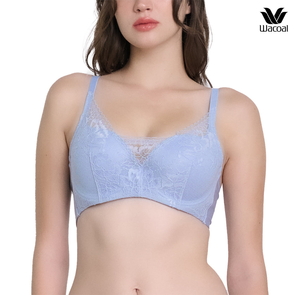 Wacoal บรามีโครง เสริมฟองน้ำบาง 8 มิล รุ่น WB5P26 สีม่วง (VM)