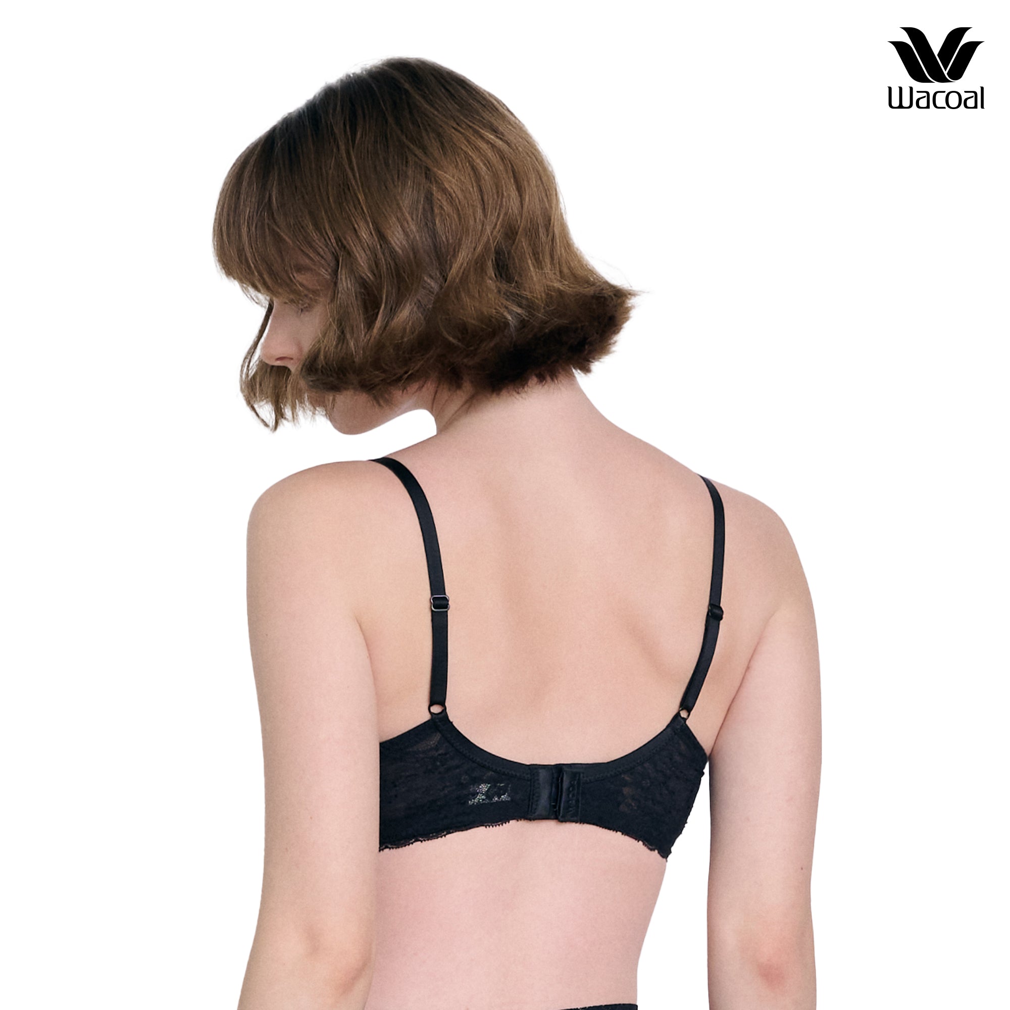 WacoalxPhannapast บราลูกไม้ มีโครง รุ่น WB5P34 สีดำ (BL)