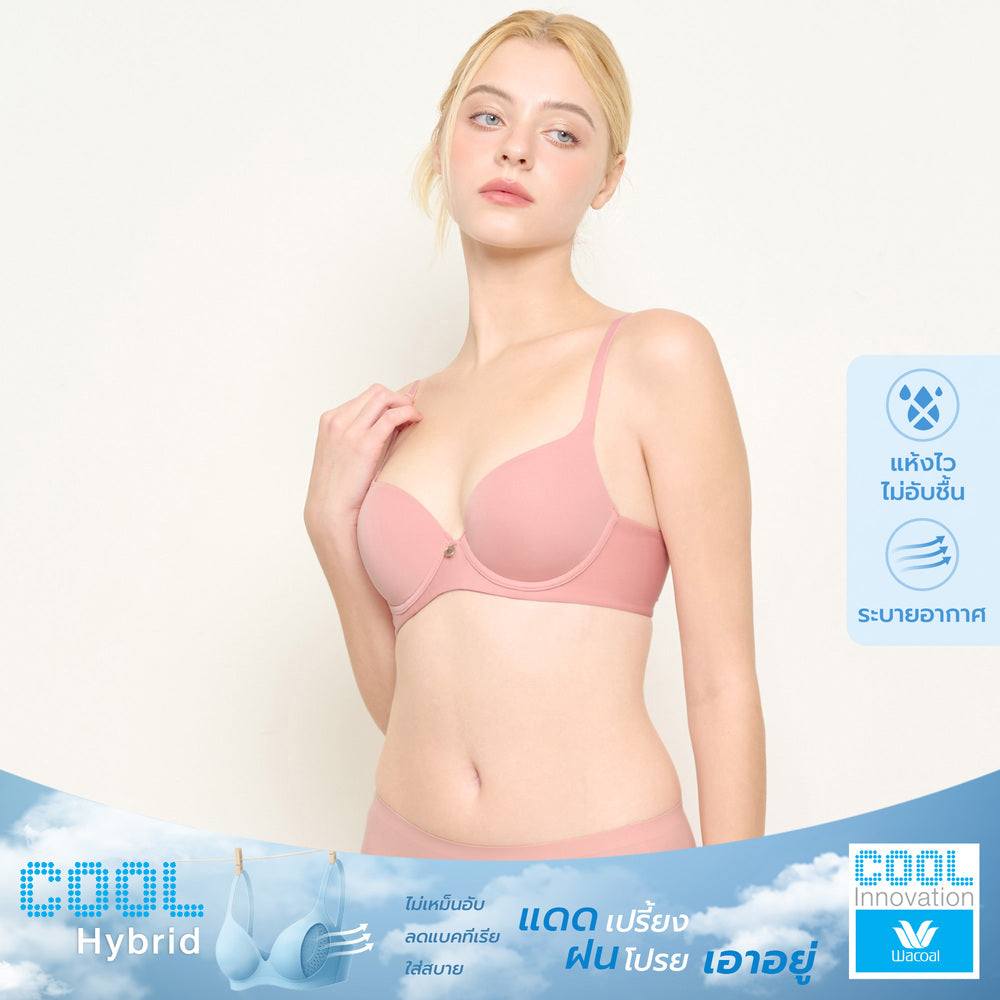 Wacoal Cool Innovation บรามีโครง ฟองน้ำบาง 10 มิล รุ่น WB5P63 สีเนื้ออมส้ม (TO)