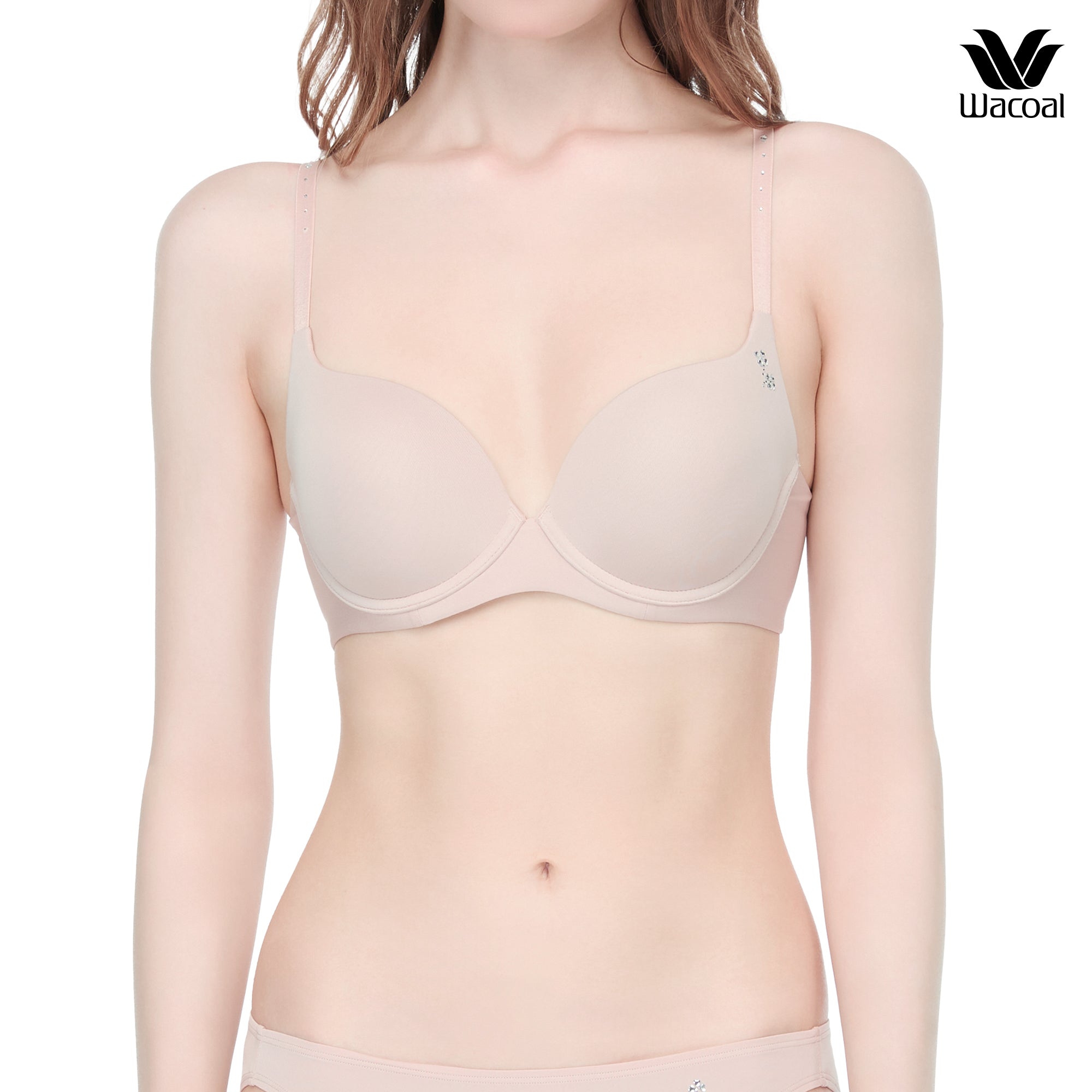 Wacoal บรามีโครง เสริมฟองน้ำบาง 15 มิล รุ่น WB5P89 สีเบจ (BE)