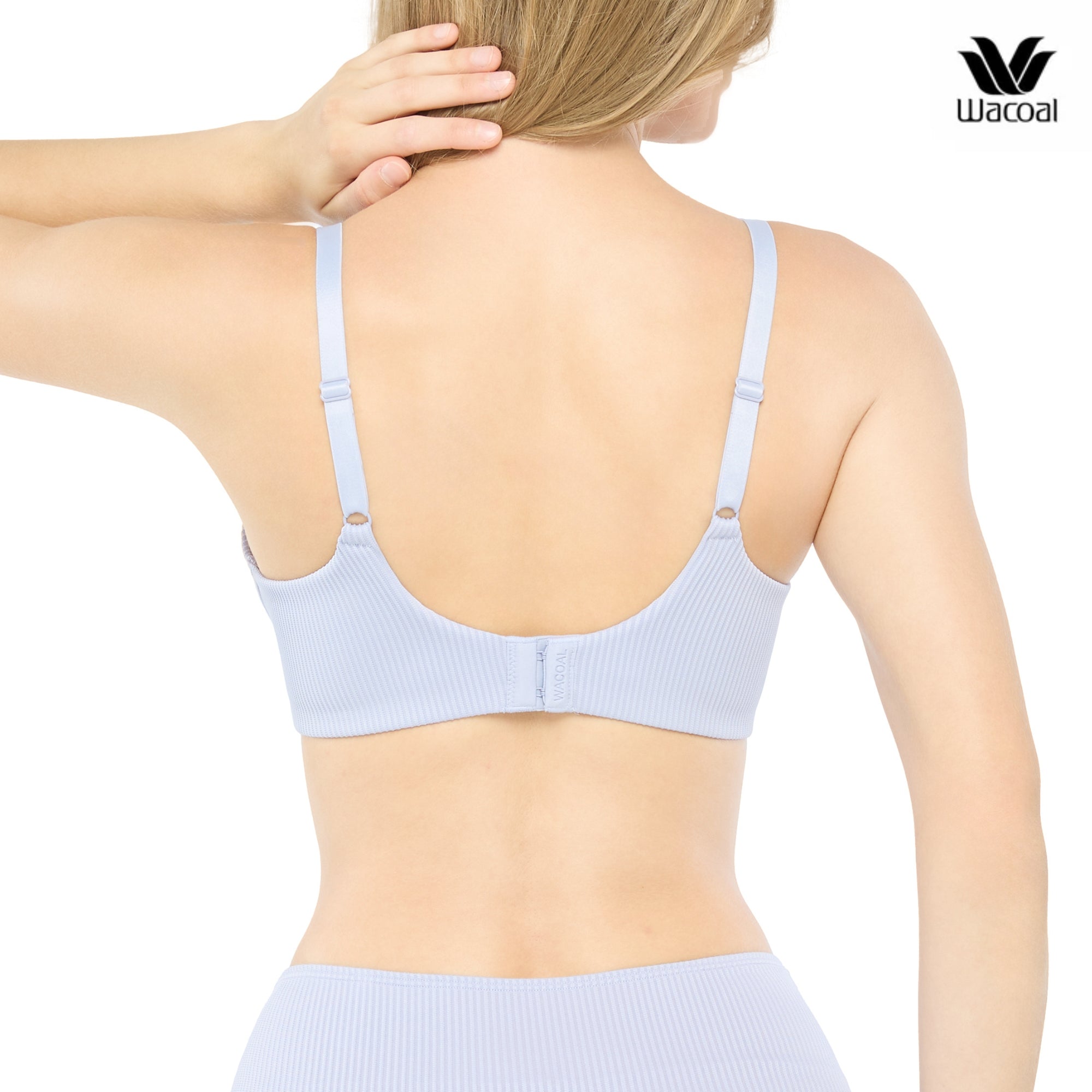 Wacoal Wireless Bra บราไร้โครงใส่สบาย ฟองน้ำบาง 10 มิล รุ่น WB5X55 สีม่วงอ่อน (LV)