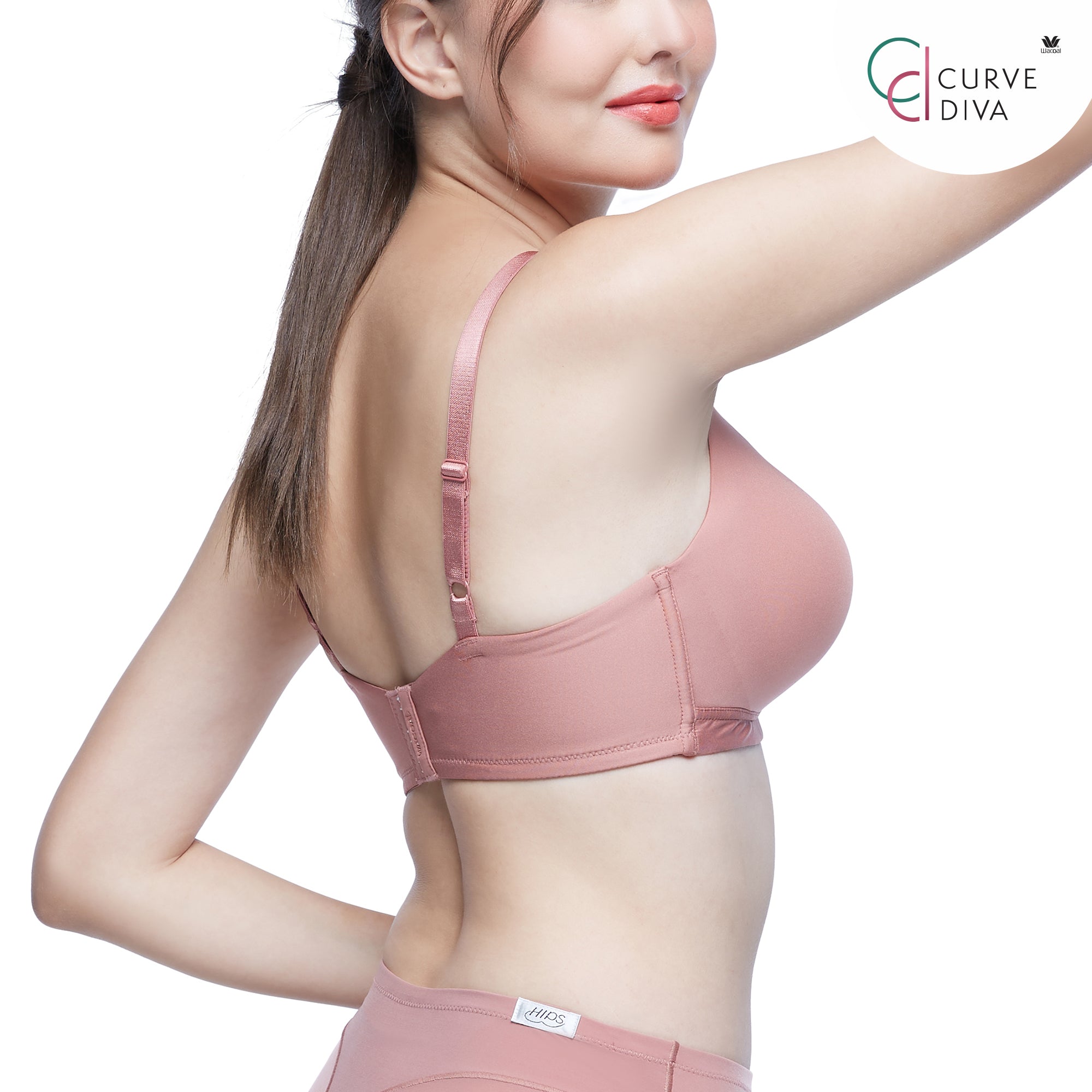 Wacoal Curve Diva บราเก็บกระชับสาวคัพใหญ่ รุ่น WB7540 ( เข้าคู่กางเกงรุ่น WY1181 ) สีส้มอมน้ำตาล (PO)