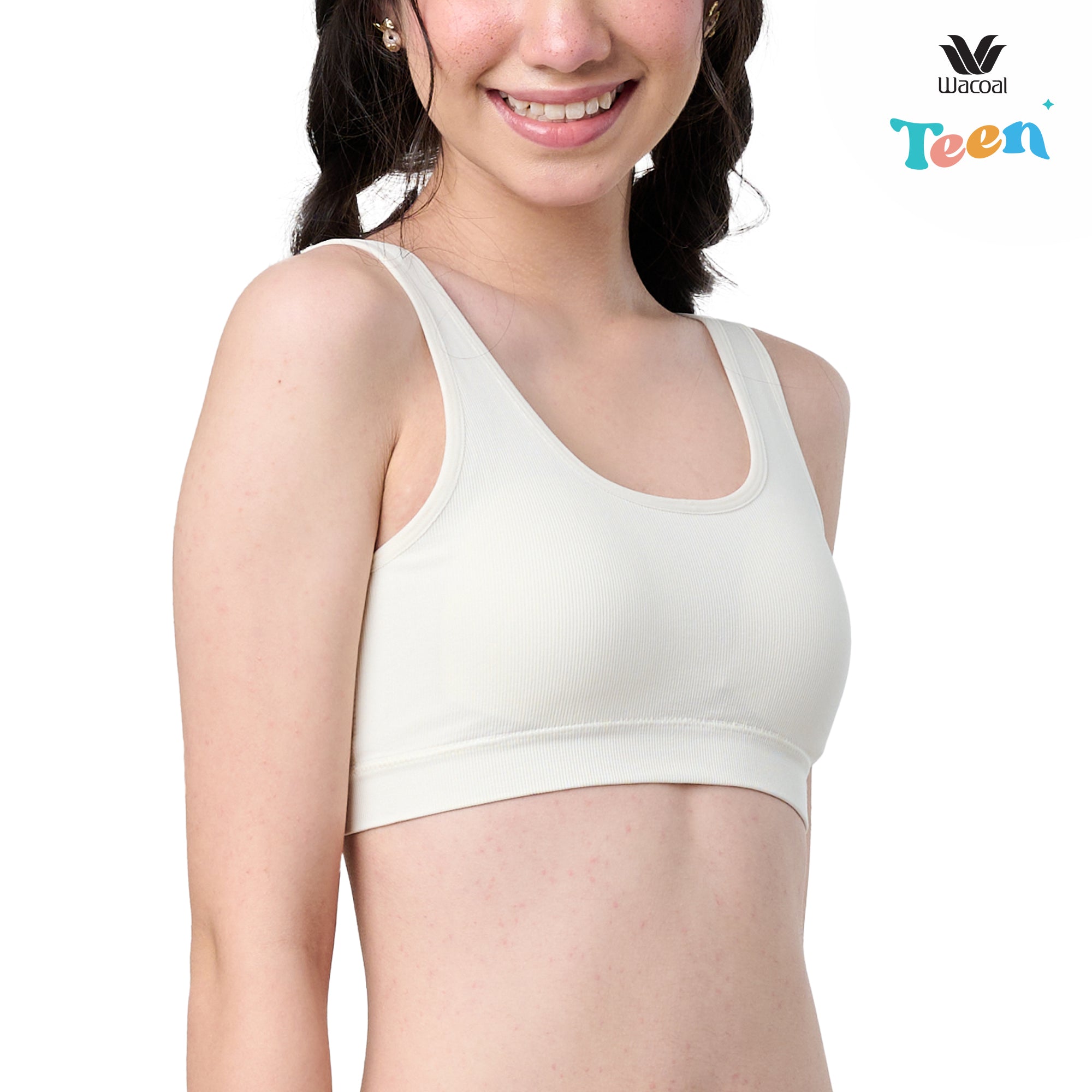 Wacoal Teen ชุดชั้นในสำหรับวัยใส บราไร้โครง รุ่น WBT108 (เข้าคู่ MUT108 ) สีครีม (CR)