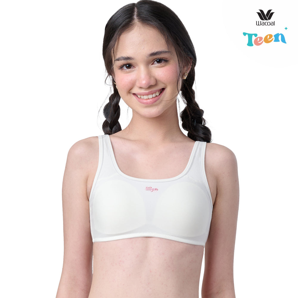 Wacoal Teen ชุดชั้นในสำหรับวัยใส บราไร้โครง รุ่น WBT123 สีครีม (CR)