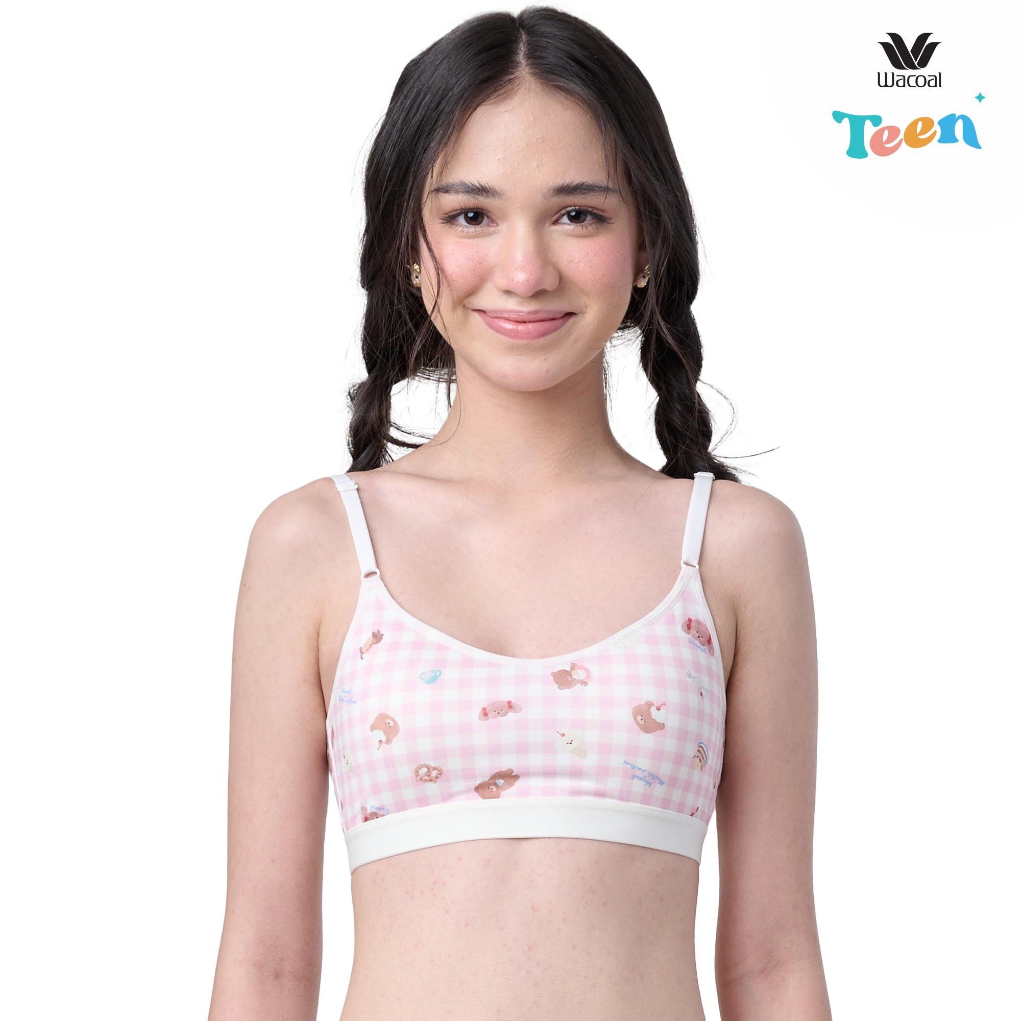 Wacoal Teen ชุดชั้นในสำหรับวัยใส บราไร้โครง รุ่น WBT127 สีชมพู (PI)