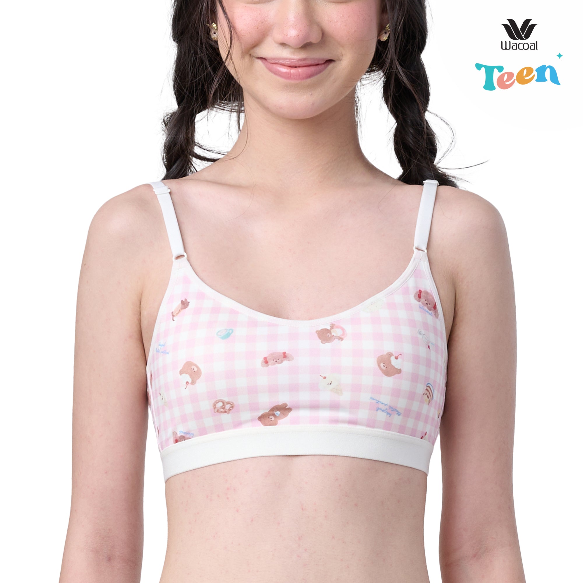 Wacoal Teen ชุดชั้นในสำหรับวัยใส บราไร้โครง รุ่น WBT127 สีชมพู (PI)