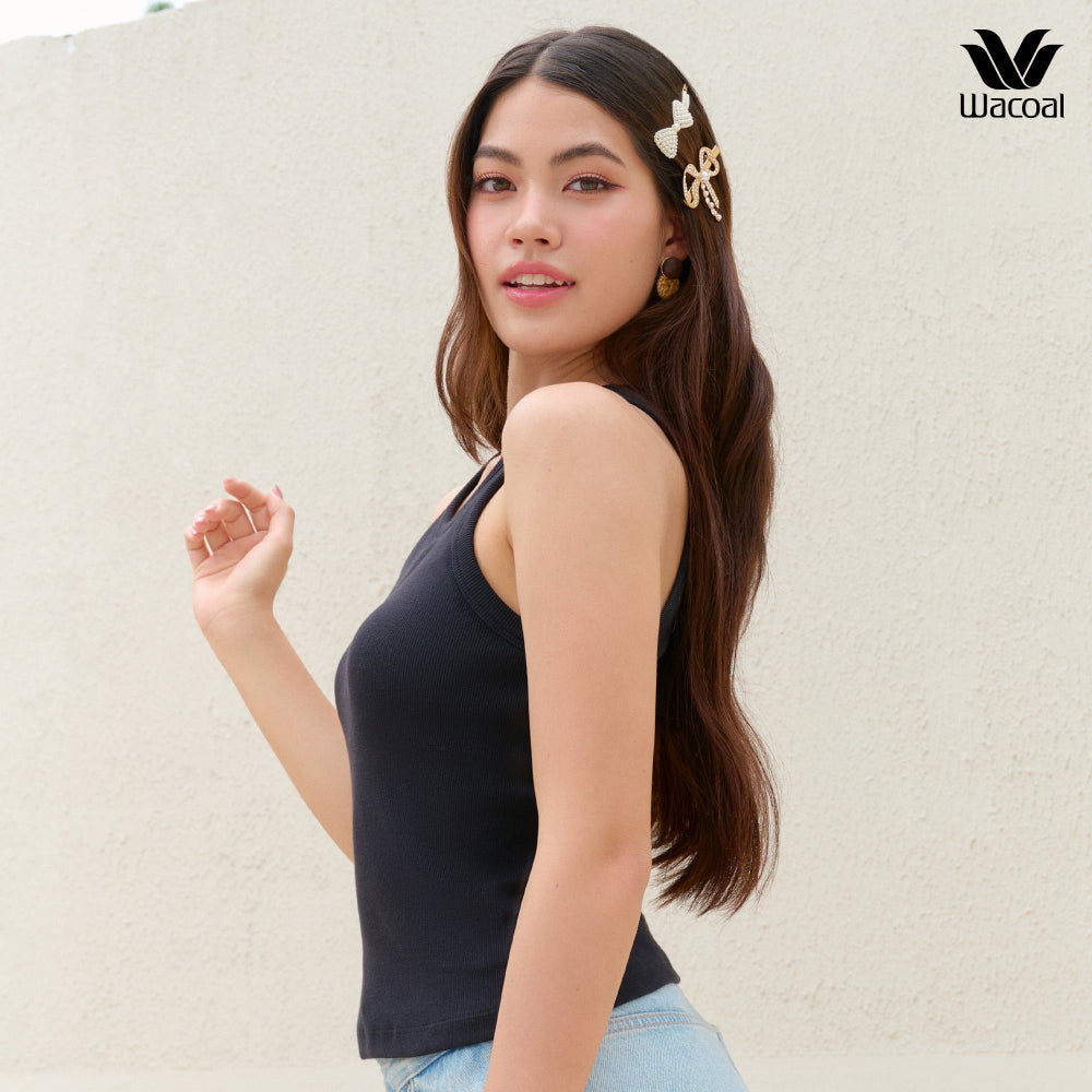 Wacoal เสื้อกล้ามมีบรา Bra Top รุ่น WH4A06 สีดำ (BL)