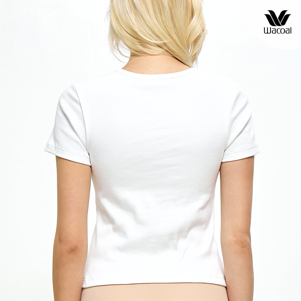 Wacoal เสื้อยืดมีบรา Bra Top รุ่น WH4A07 สีขาว (WH)