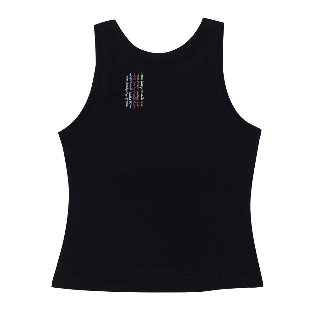 Wacoal X Sahred Toy Bra Top เสื้อกล้ามมีบรา ลายโชคดี (Lucky) รุ่น WH4N24 สีดำ (BL)