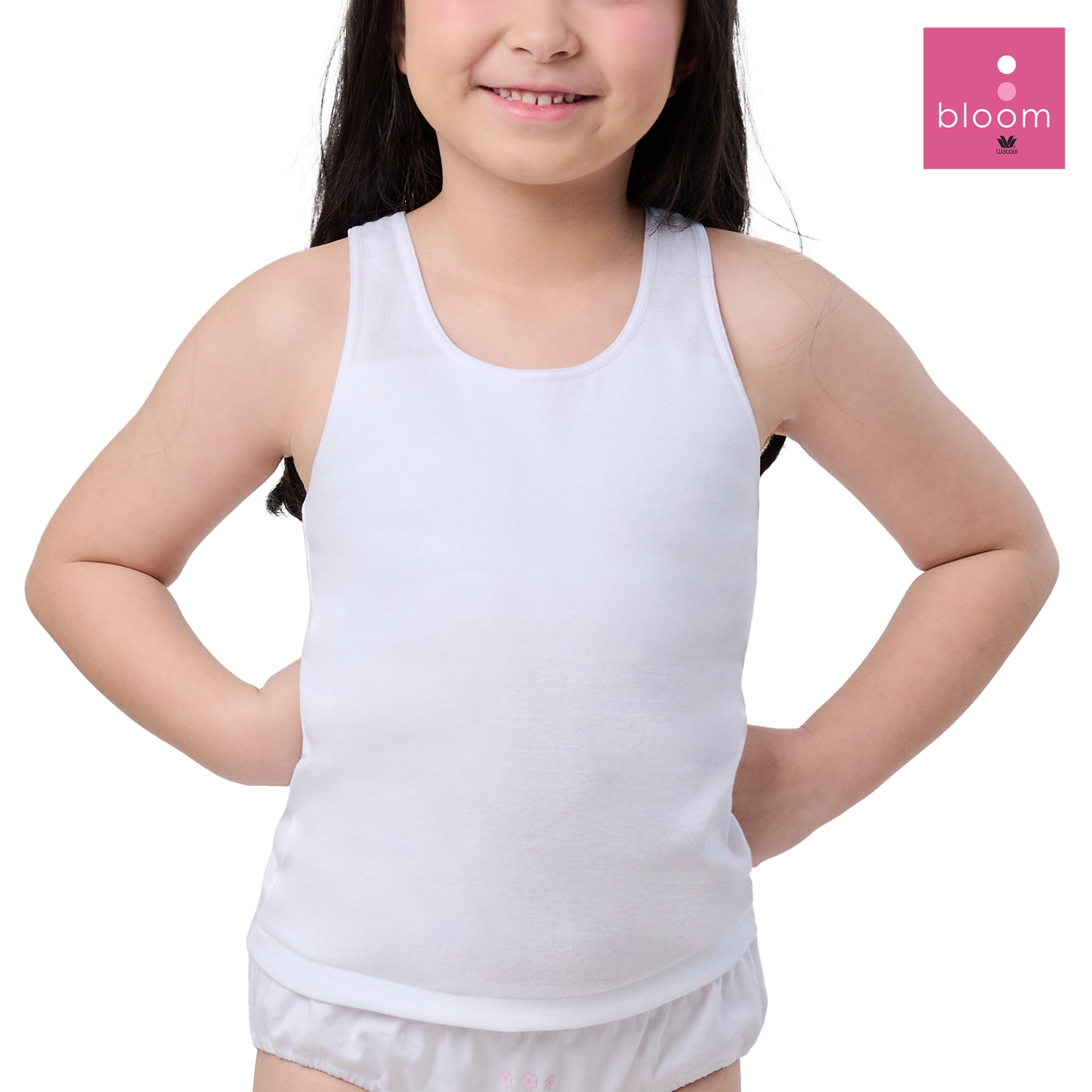 Wacoal Bloom Step 1 ชุดชั้นในสำหรับเด็ก เสื้อทับตัวยาวแบบเรียบ รุ่น WH6C01