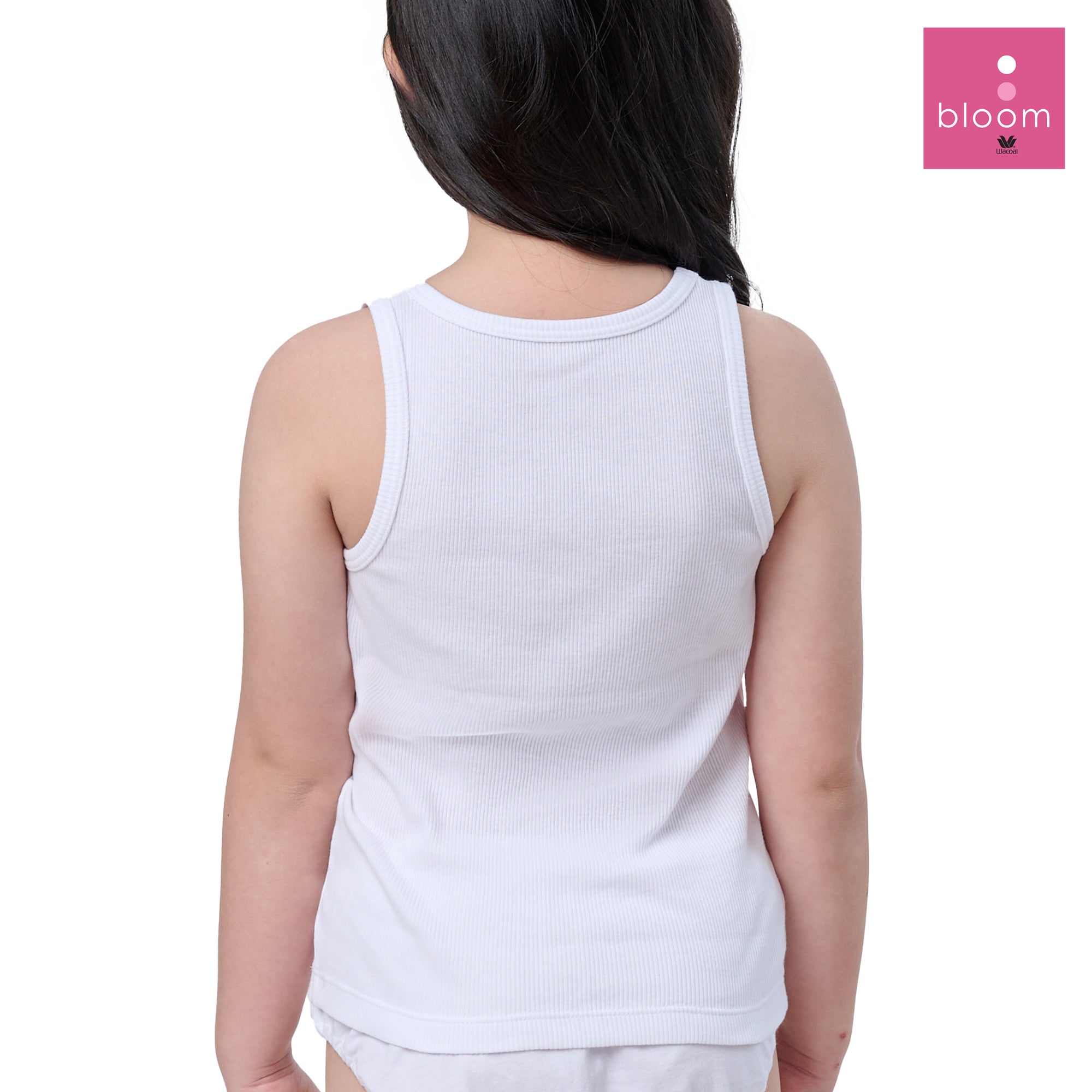 Wacoal Bloom Step 1 ชุดชั้นในสำหรับเด็ก เสื้อทับตัวยาวแบบเรียบ Pack 2 ชิ้น รุ่น WH6G22 สีขาว (WH)