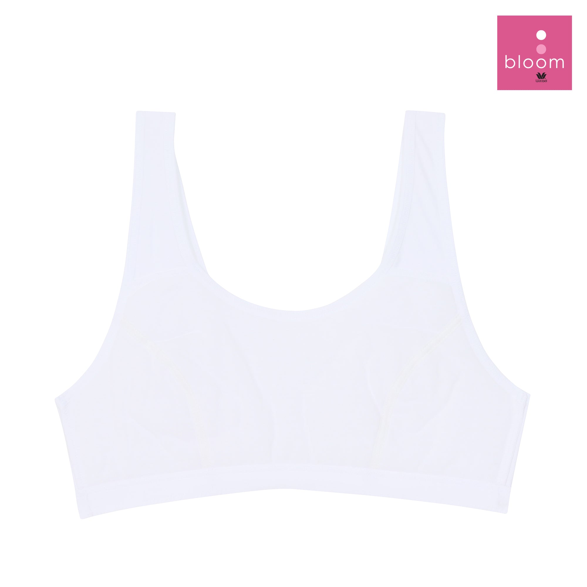 Wacoal Bloom Step 2 ชุดชั้นในสำหรับเด็ก เสื้อกล้ามครึ่งตัวแบบเรียบ รุ่น WH6K21 สีขาว (WH)