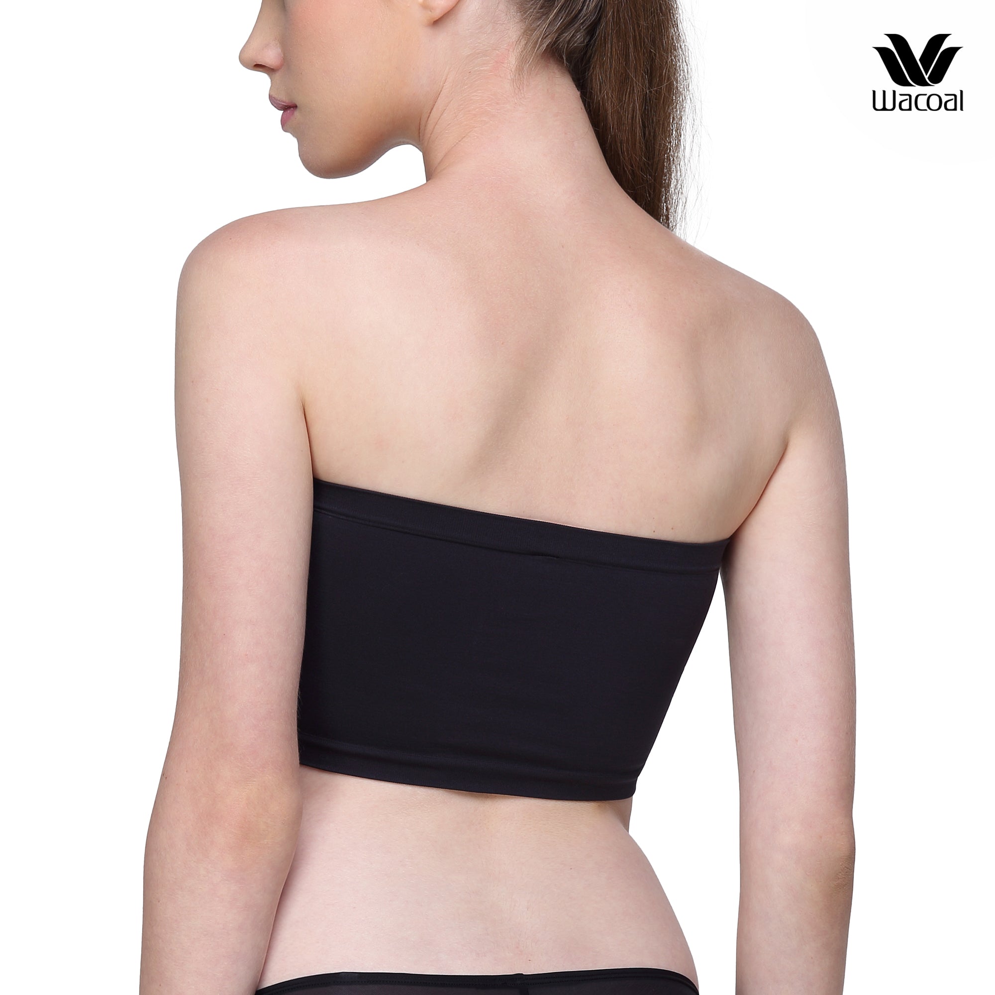 Wacoal Lingerie Seamless Bra วาโก้ บราเกาะอก รูปแบบตัวสั้น รุ่น WH9793 สีดำ (BL)
