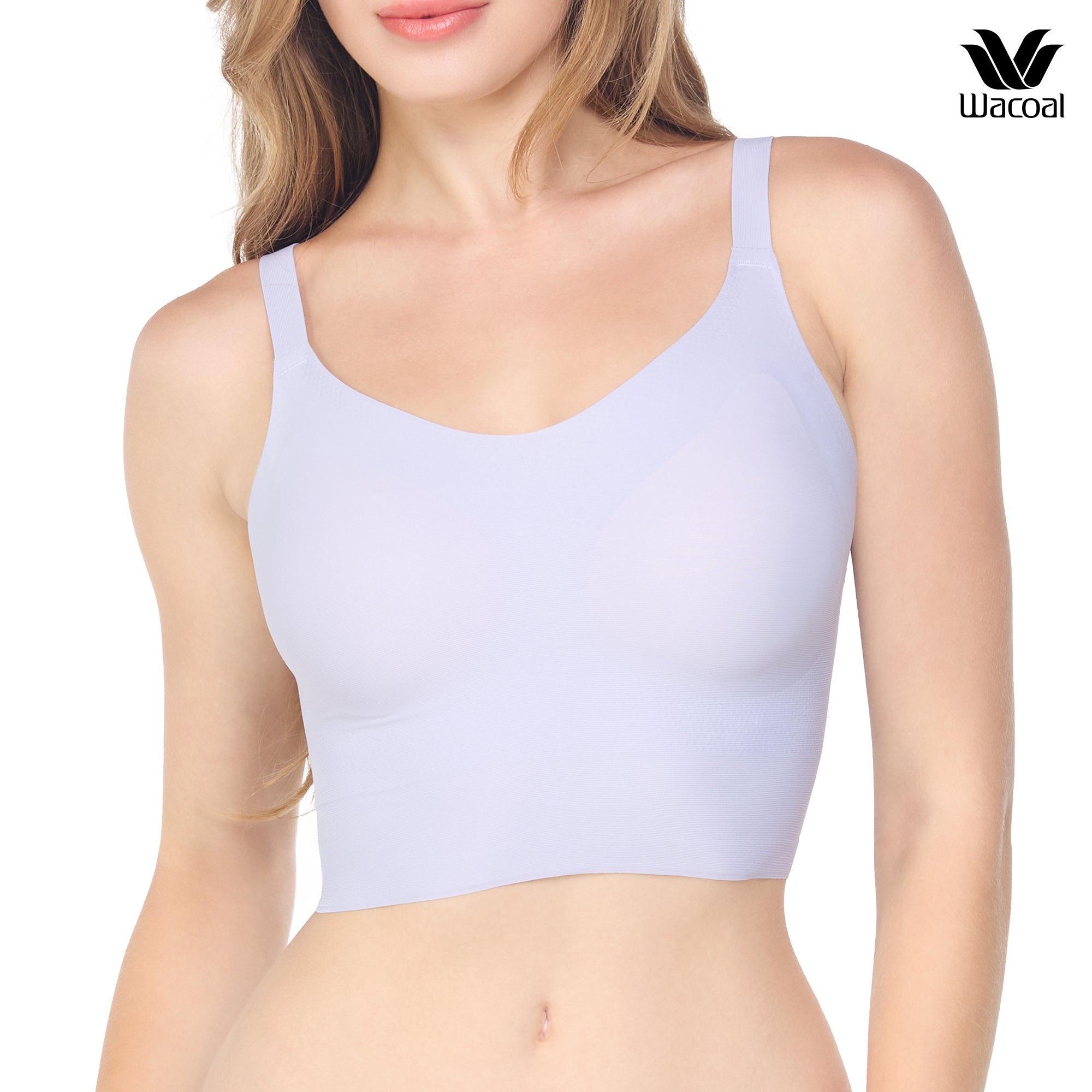 Wacoal Camisole bra บราสวมหัวรูปแบบคอแหลม หลังตรง รุ่น WH9E24 สีม่วงคราม (VG)