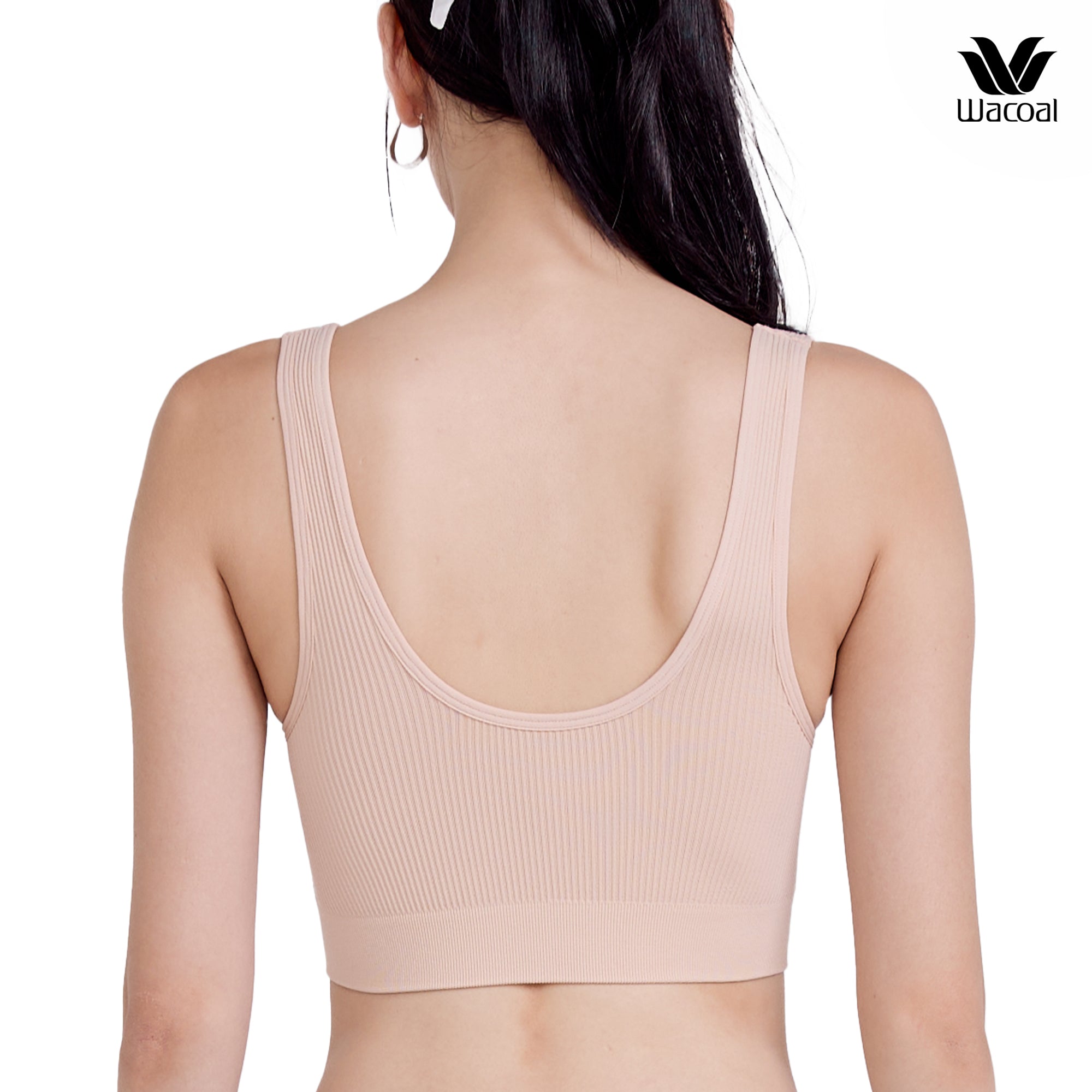 Wacoal Mood Comfy เสื้อกล้ามตัวสั้น มีบราในตัว รุ่น WH9M36 สีเบจ (BE)