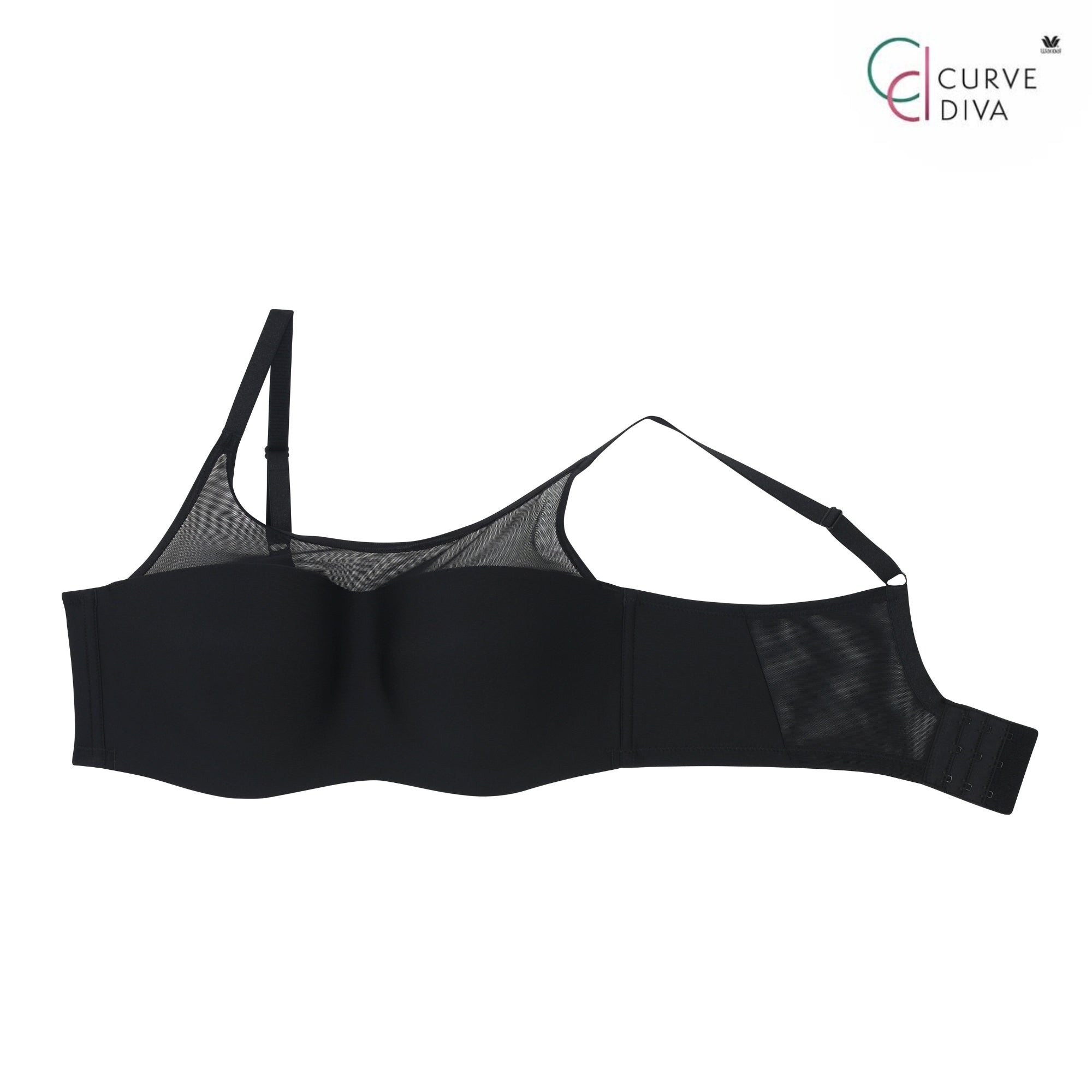 Wacoal Curve Diva บรามีโครงเก็บกระชับ สาวพลัสไซซ์ รุ่น WQ1863 สีดำ (BL)