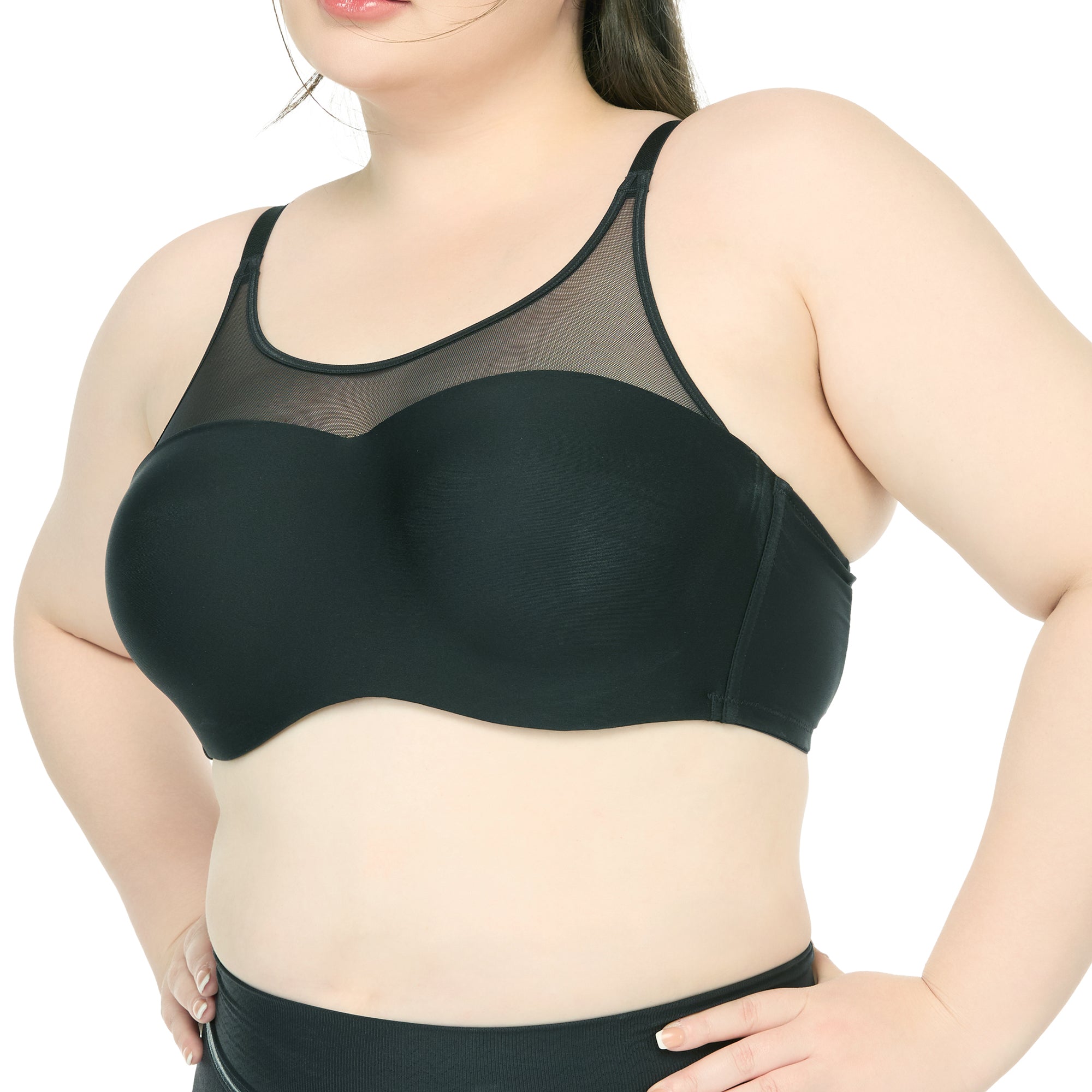 Wacoal Curve Diva บรามีโครงเก็บกระชับ สาวพลัสไซซ์ รุ่น WQ1863 สีดำ (BL)