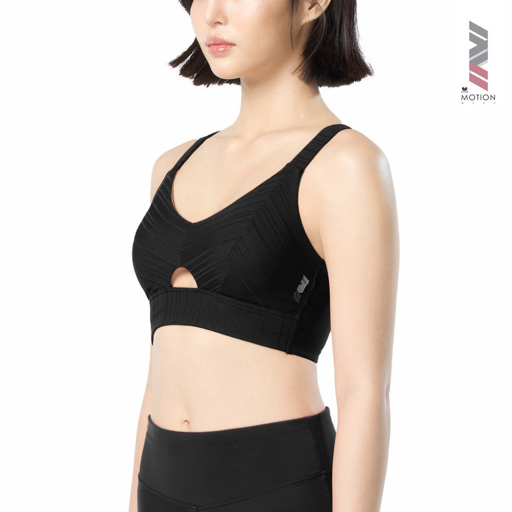 Wacoal Motion Wear บราสำหรับออกกำลังกาย In to Out รุ่น WR3210 สีดำ (BL)