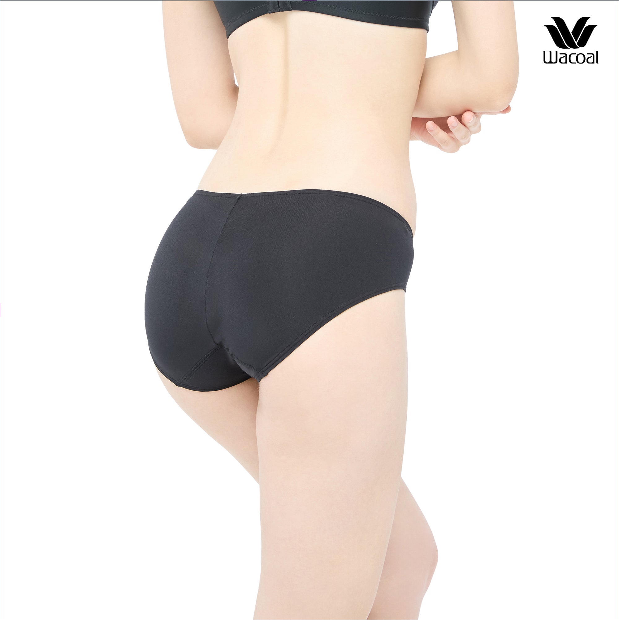 Wacoal Oh my nudes panty Low-rise กางเกงในรูปแบบ BIKINI รุ่น WU2900 สีดำ (BL)