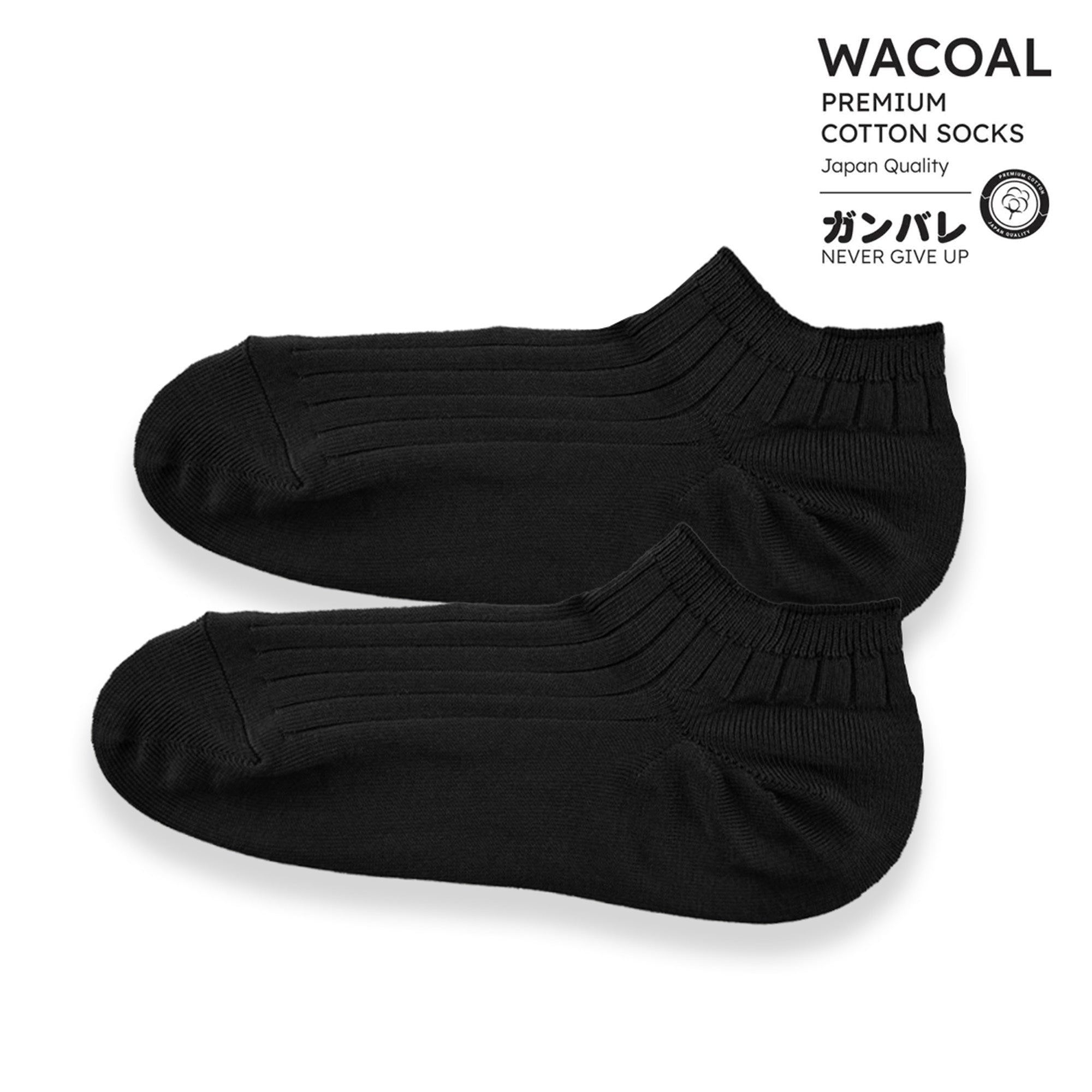 ถุงเท้าข้้อสั้น Cotton Socks Anti-bacteria รุ่น WW1106 สีดำ (BL)