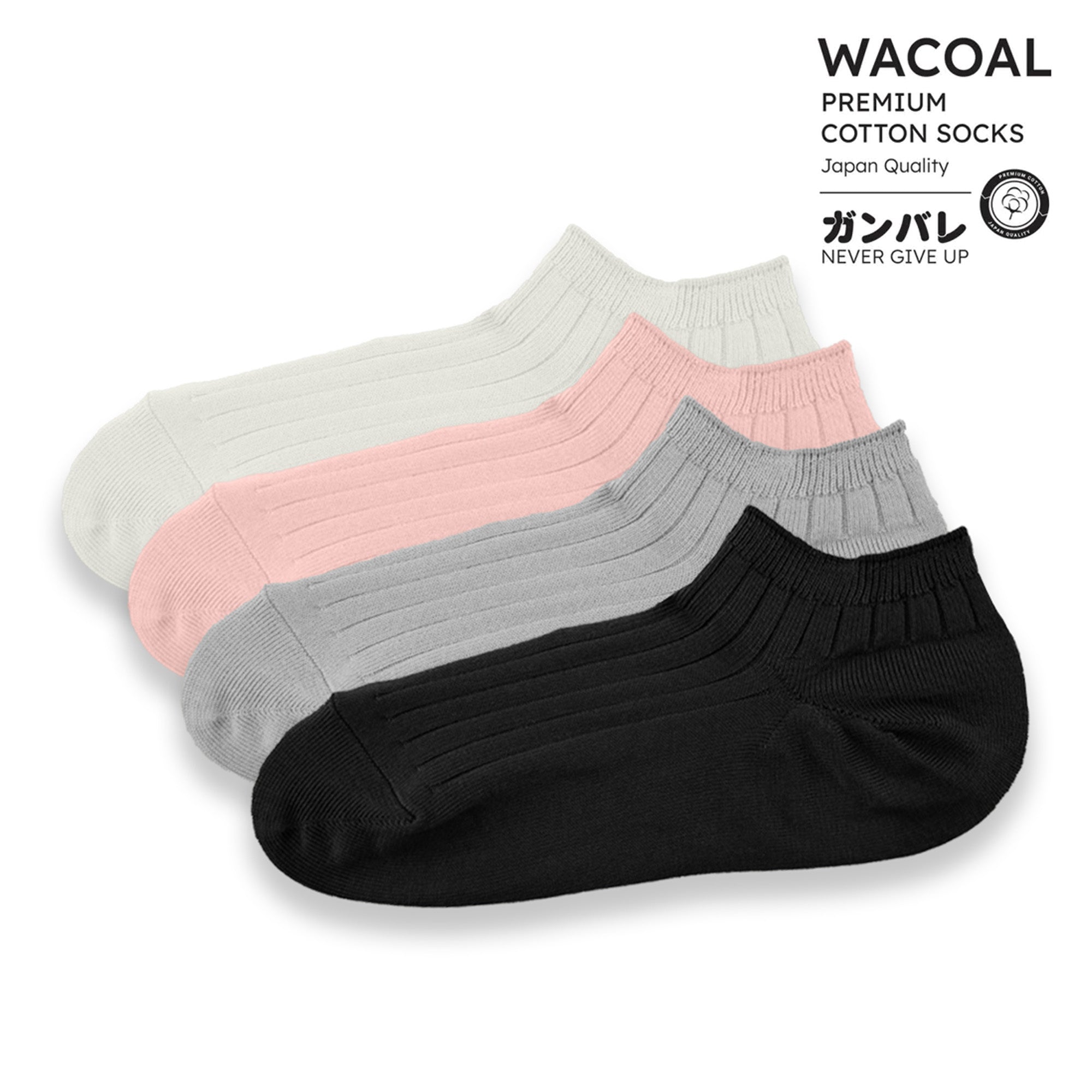ถุงเท้าข้้อสั้น Cotton Socks Anti-bacteria รุ่น WW1106 สีดำ (BL)