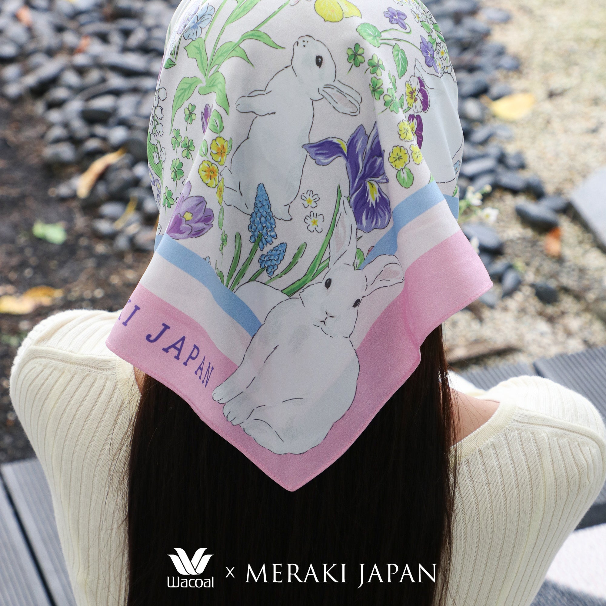 Wacoal x Meraki Rabbit in the Garden ผ้าคลุมไหล่/ผ้าคลุมอเนกประสงค์ รุ่น WW120300PI สีชมพู (PI)