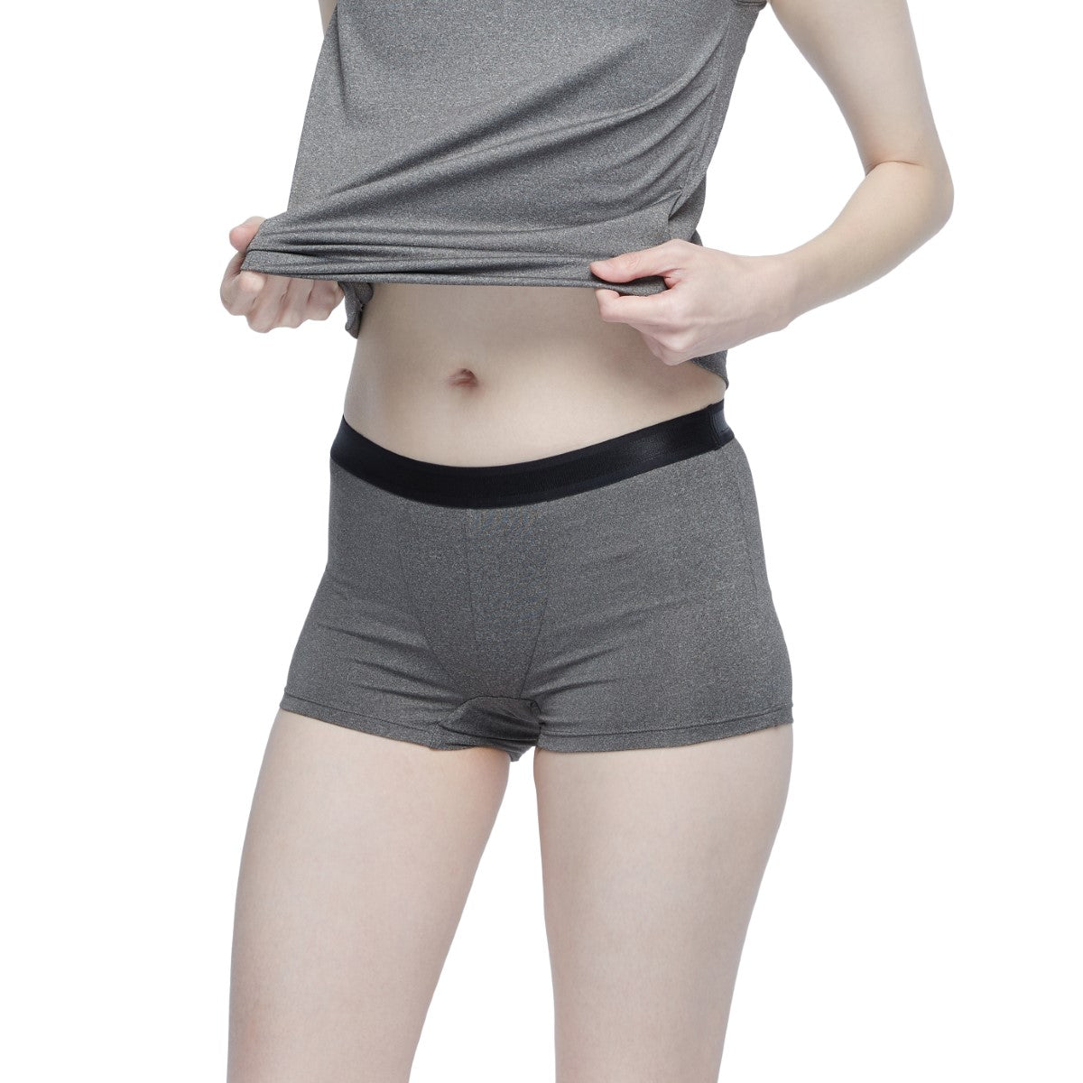 Wacoal FREEDOM เสื้อกล้ามกระชับอก แบบเต็มตัว (เสื้อและกางเกงใน) รุ่น WX1507+WX2602 สีเทาดำ (DG)