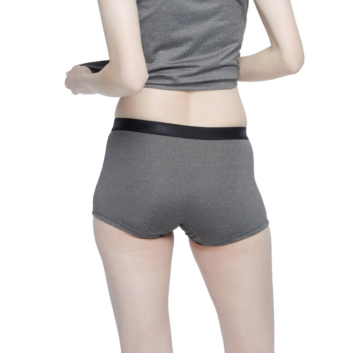 Wacoal FREEDOM เสื้อกล้ามกระชับอก แบบเต็มตัว (เสื้อและกางเกงใน) รุ่น WX1507+WX2602 สีเทาดำ (DG)