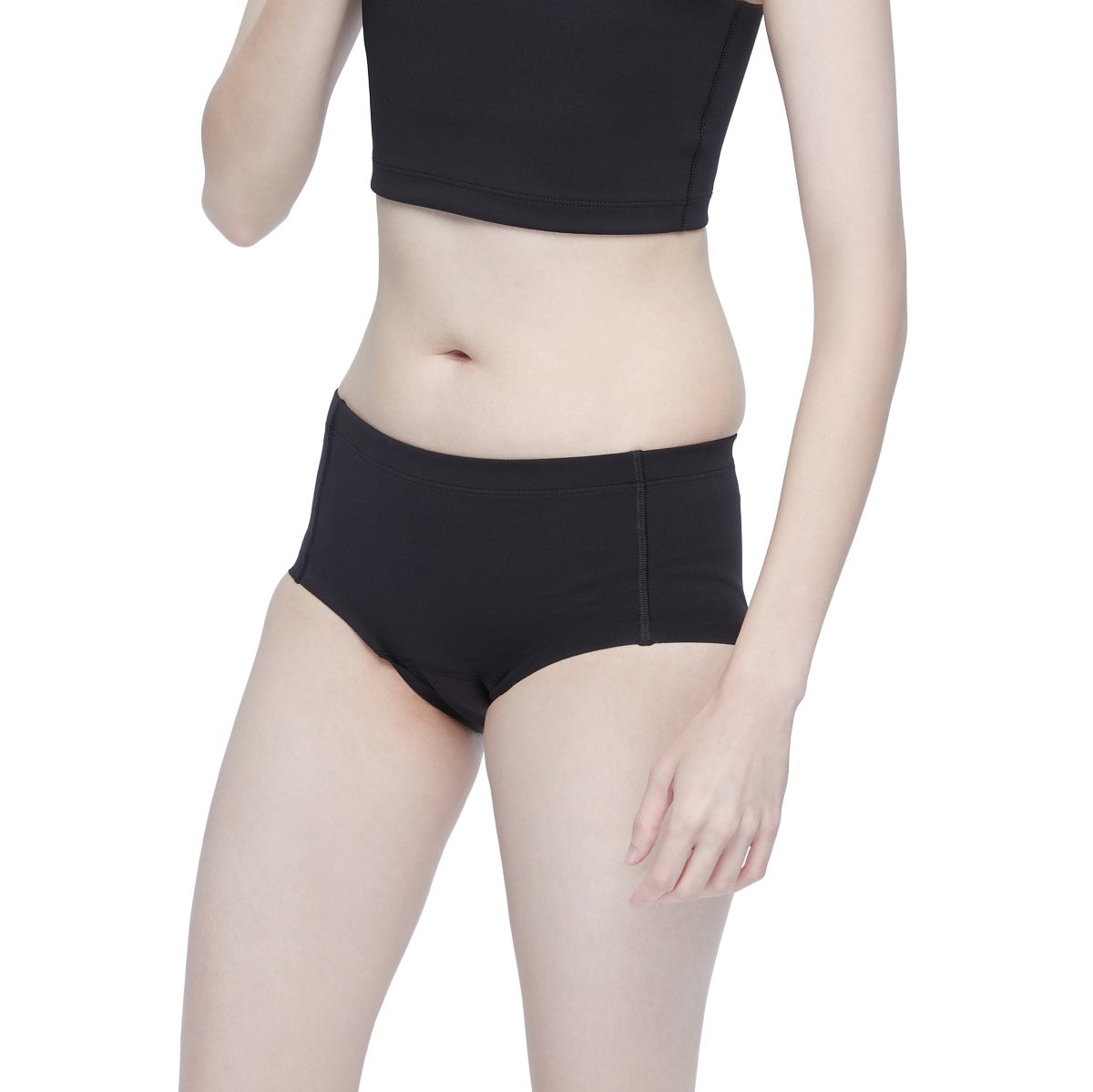 Wacoal FREEDOMเสื้อกล้ามกระชับอก Free cut แบบครึ่งตัว (เสื้อและกางเกงใน) รุ่น WX1509+WX2604 สีดำ (BL)