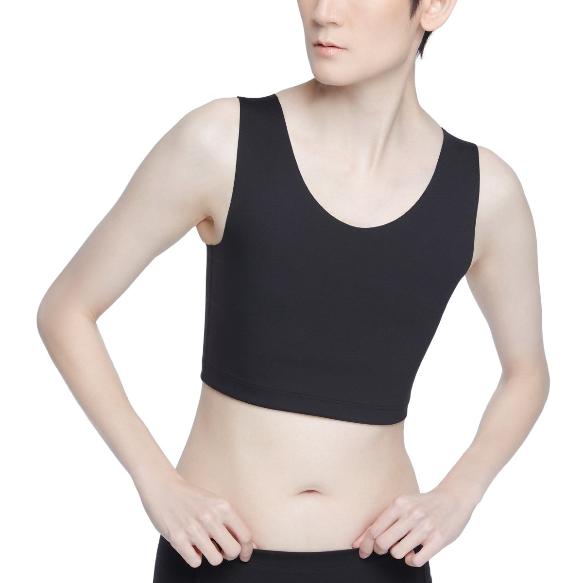 Wacoal FREEDOMเสื้อกล้ามกระชับอก Free cut แบบครึ่งตัว (เสื้อและกางเกงใน) รุ่น WX1509+WX2604 สีดำ (BL)