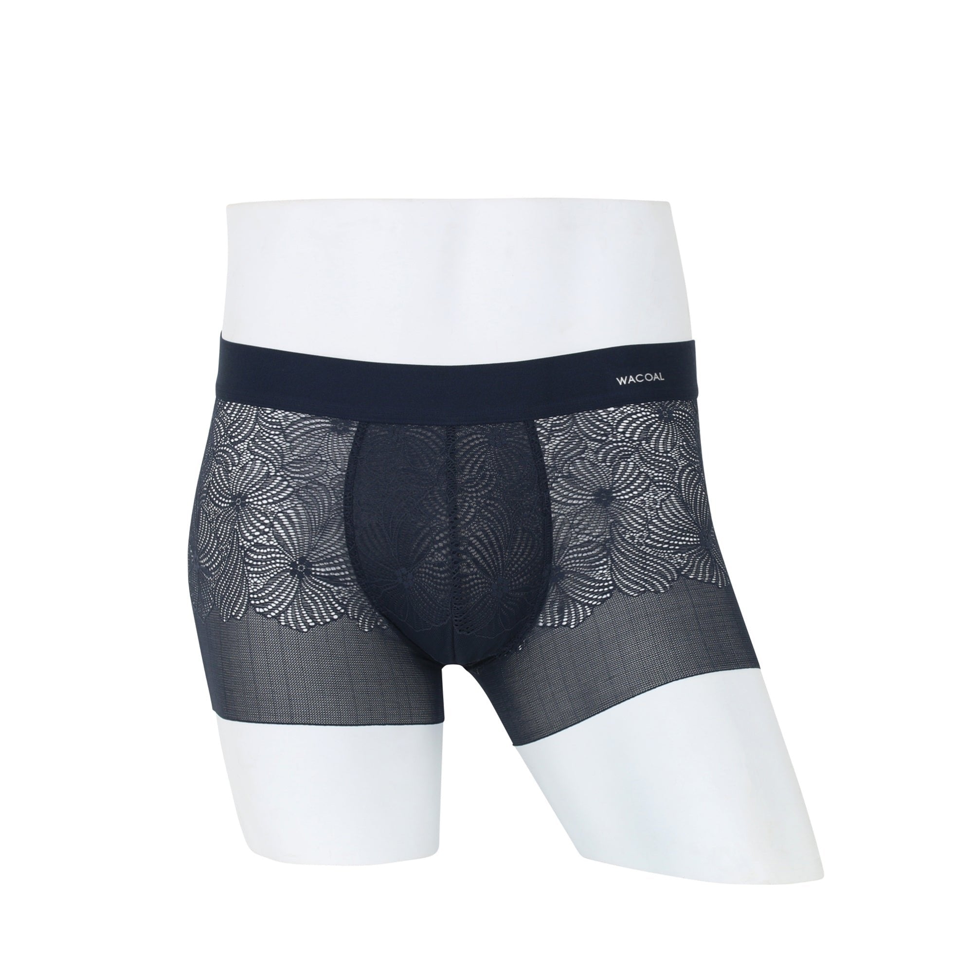 Wacoal Freedom LIMITED UNDERWEAR กางเกงลูกไม้นุ่ม (Lace Boxer ) รุ่น WXU406 สีน้ำเงิน (BU)