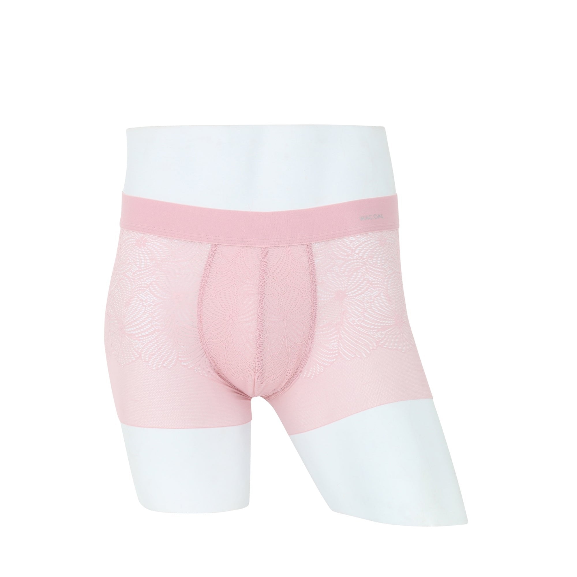 Wacoal Freedom LIMITED UNDERWEAR กางเกงลูกไม้นุ่ม (Lace Boxer ) รุ่น WXU406 สีชมพูกุหลาบป่า (WR)