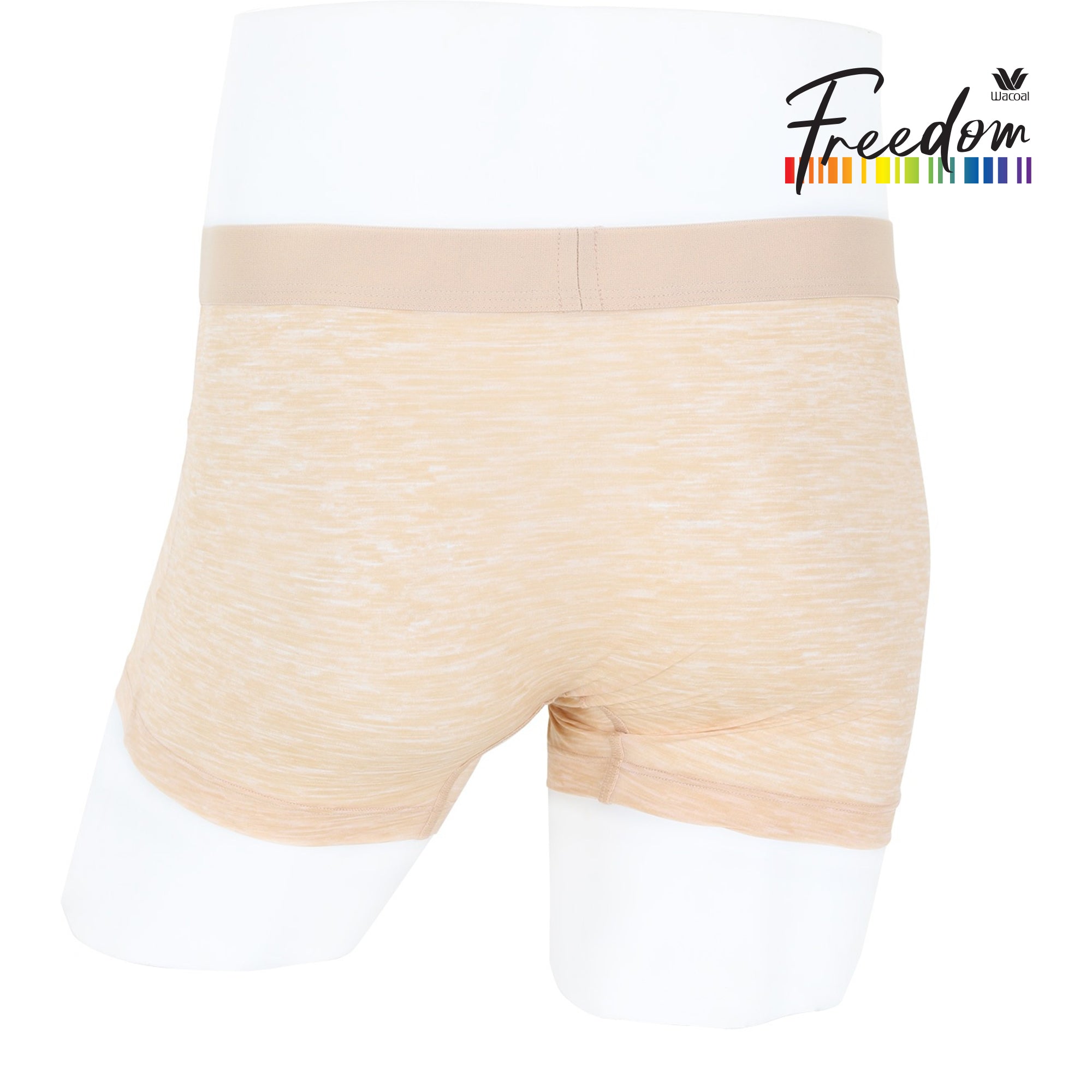 Wacoal Freedom กางเกงใน Boxer พื้นเรียบ (Top dye look) รุ่น WX2654 สีเนื้อ (NN)