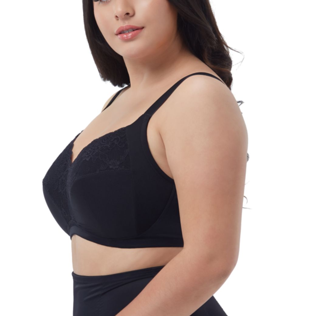 Wacoal Curve Diva บราไซซ์ใหญ่สำหรับสาวพลัสไซซ์ รุ่น WXQ102 สีดำ (BL)