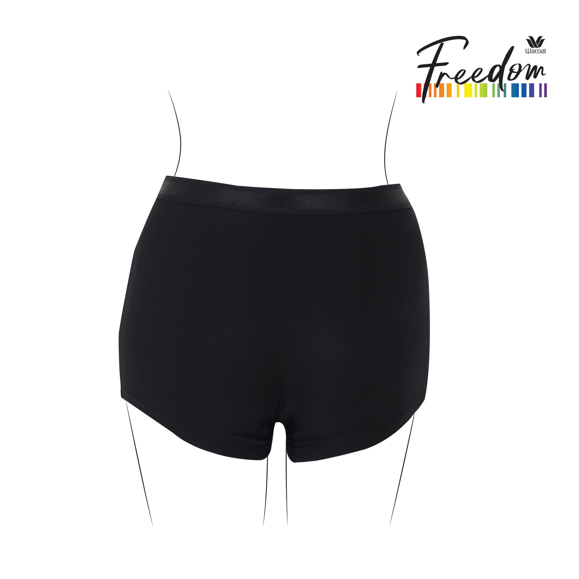 Wacoal FREEDOM กางเกงใน แบบBoxer Briefs รุ่น WXU201 สีดำ (BL)