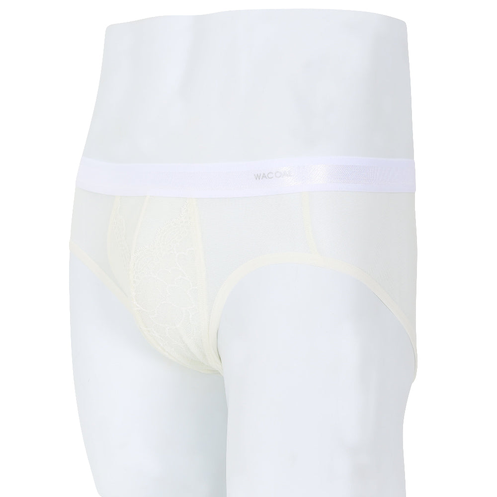 Wacoal Freedom กางเกงในชาย bikini เรียบเนียน กระชับ ผ้าทอลายตาข่ายรุ่น WXU301 สีครีม (CR)